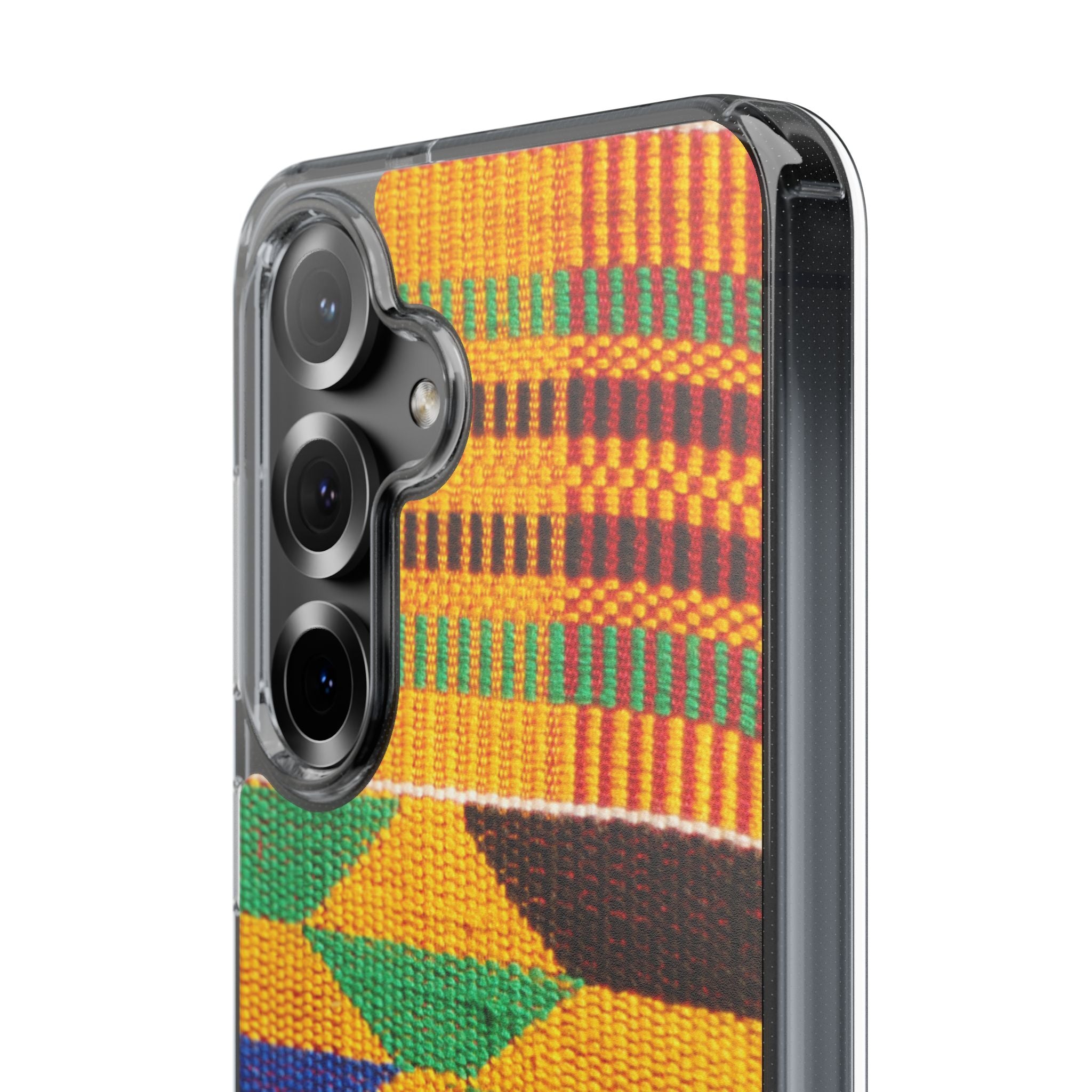 Kente Pattern Clear Impact-Resistant Phone Case