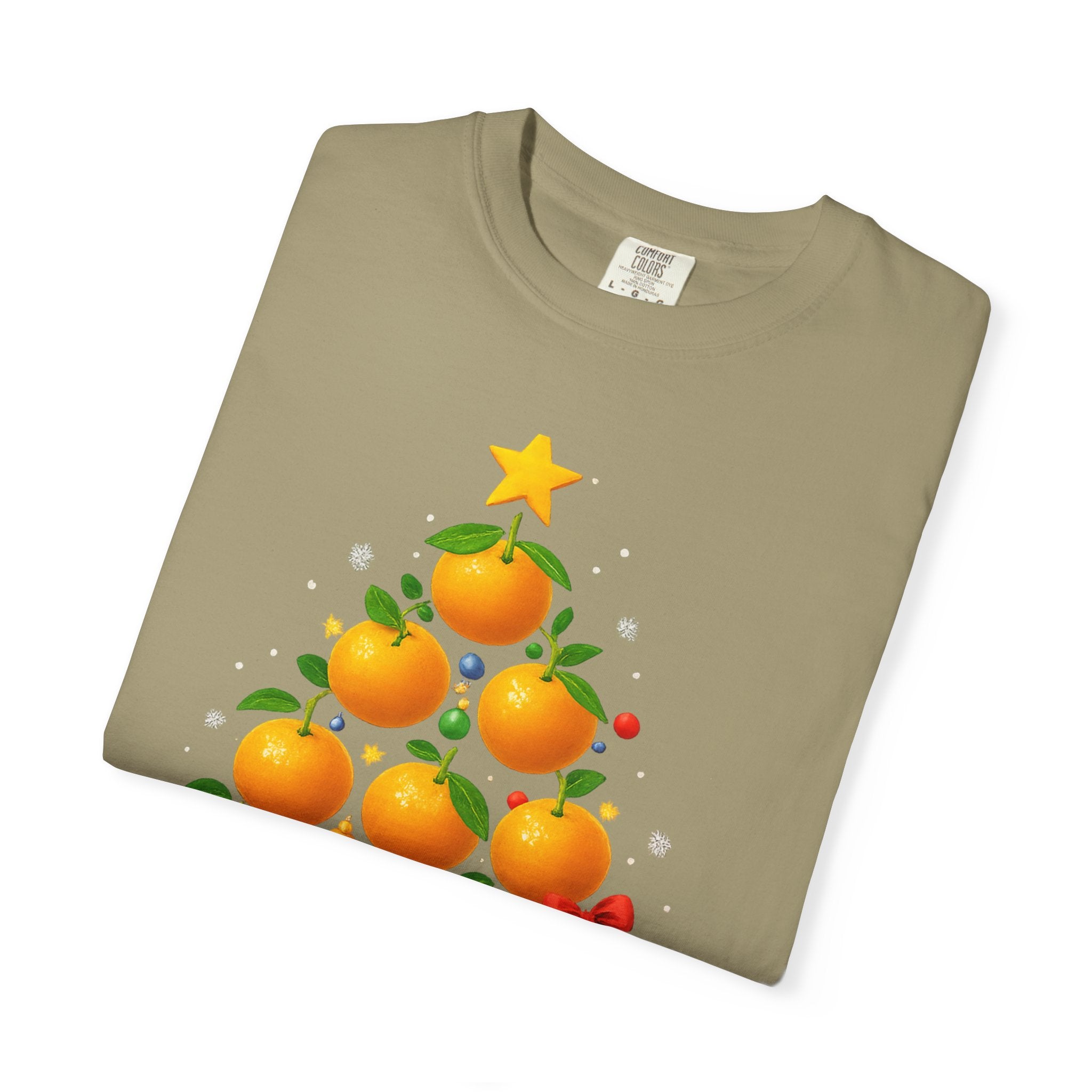 Orange Christmas Tree T-Shirt — Festive Citrus Holiday Tee