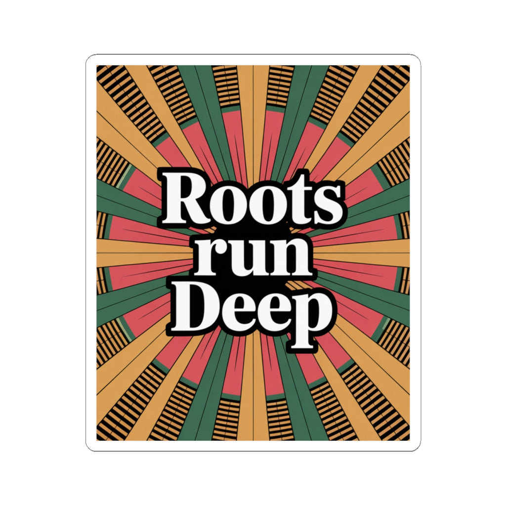 Vibrant Roots Run Deep Stickers | Inspirational Kiss-Cut Decor for Laptops & Journals