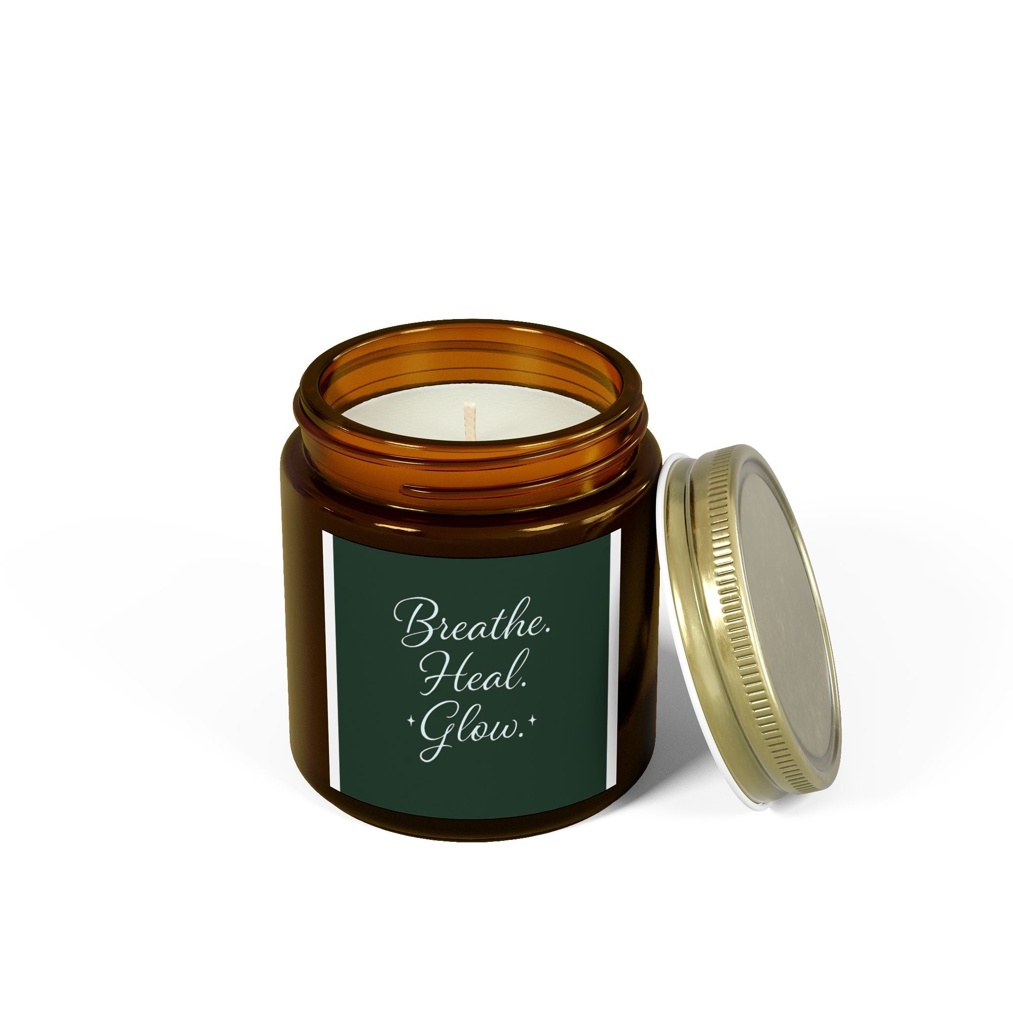 Breathe. Heal. Glow. Scented Candle - Relaxing Gift, Home Decor, Spa Experience, Aromatherapy, Wellness