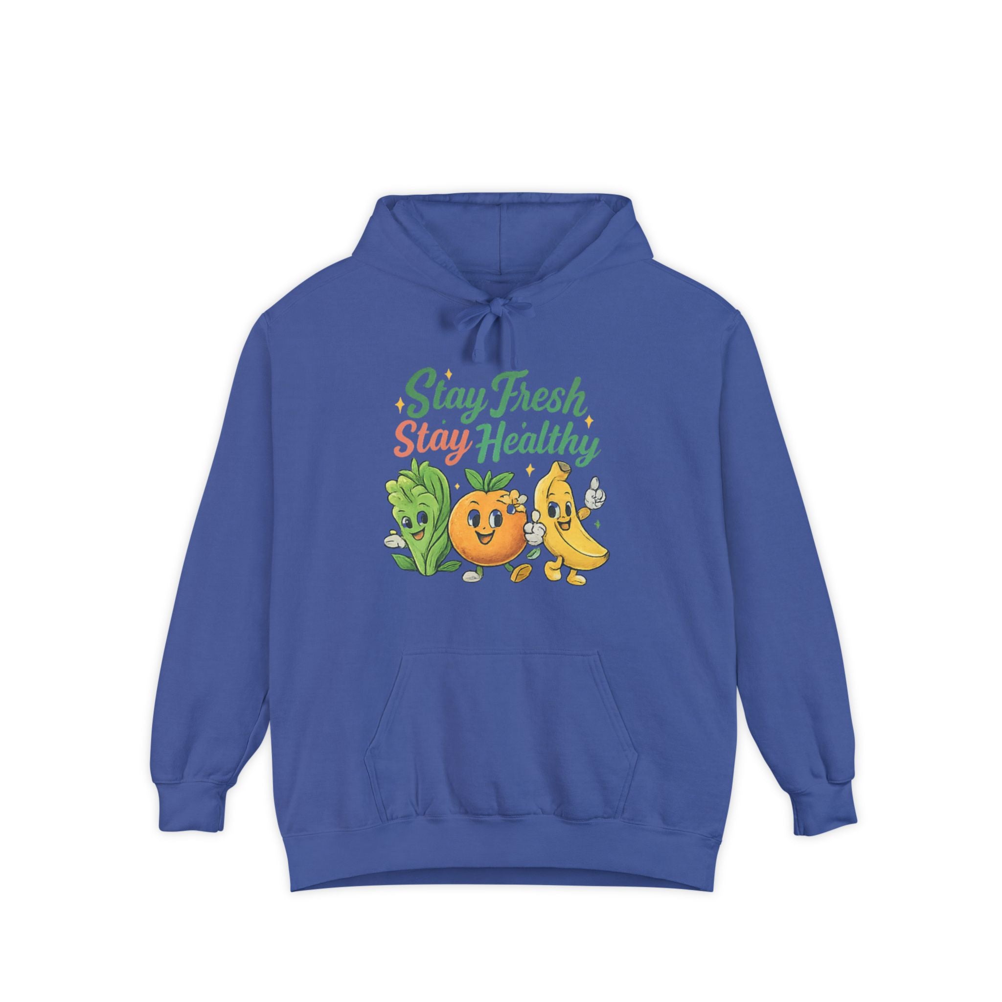 Stay Fresh Stay Healthy Hoodie — Cute Fruit & Veg Wellness Pullover