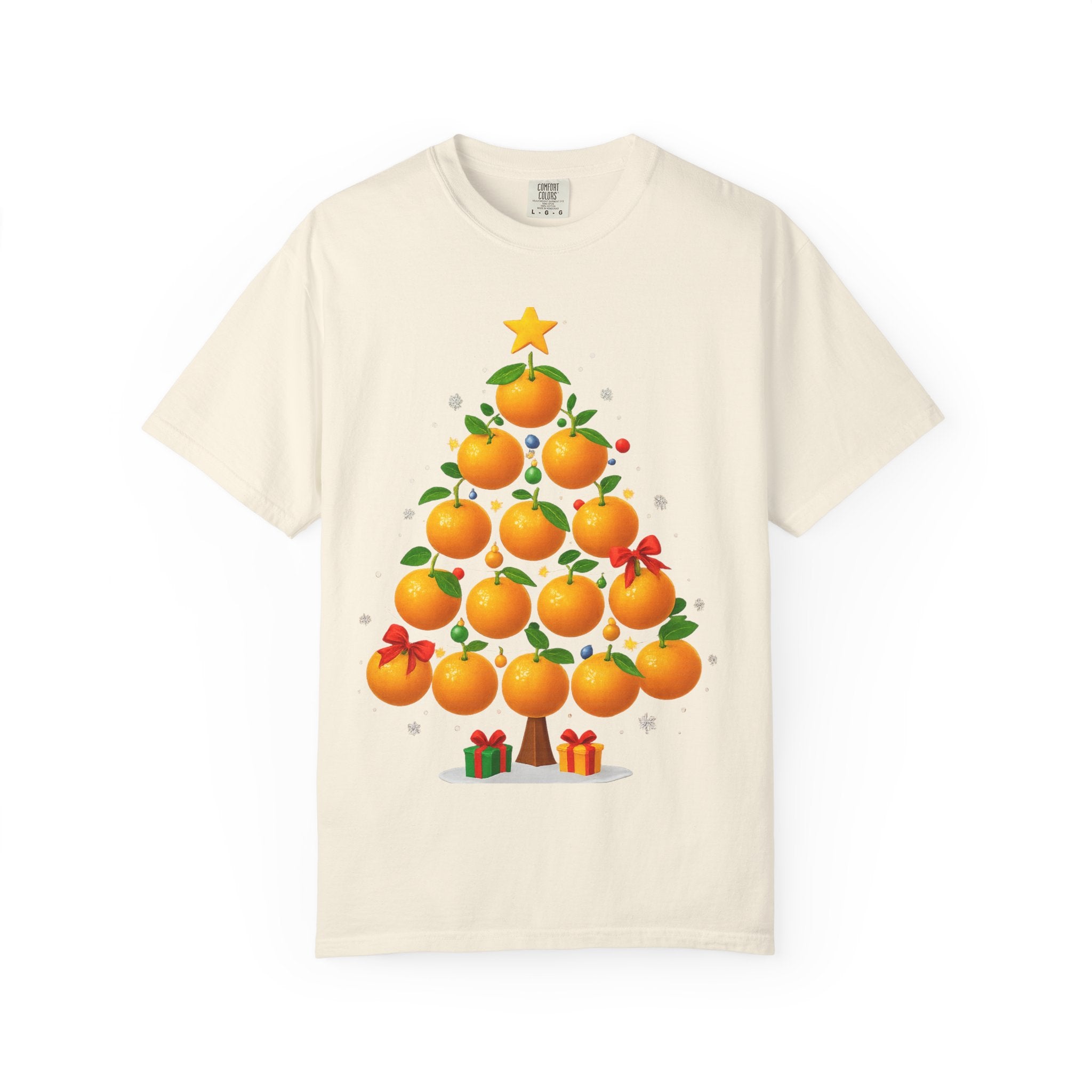 Orange Christmas Tree T-Shirt — Festive Citrus Holiday Tee