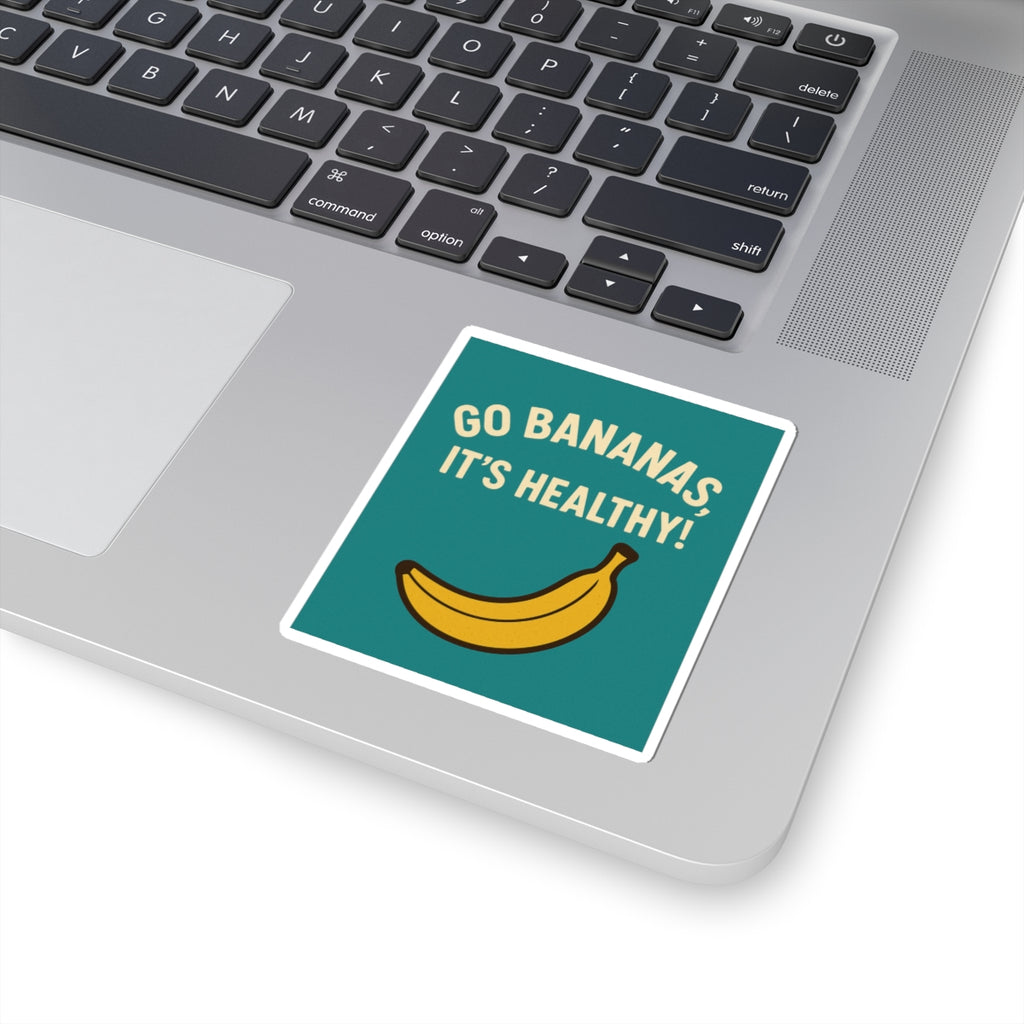 Fun Banana Stickers, Cute Go Bananas Decor, Healthy Lifestyle Vinyl, Laptop Stickers, Fruit-Themed Gifts, Whimsical Home Accessories