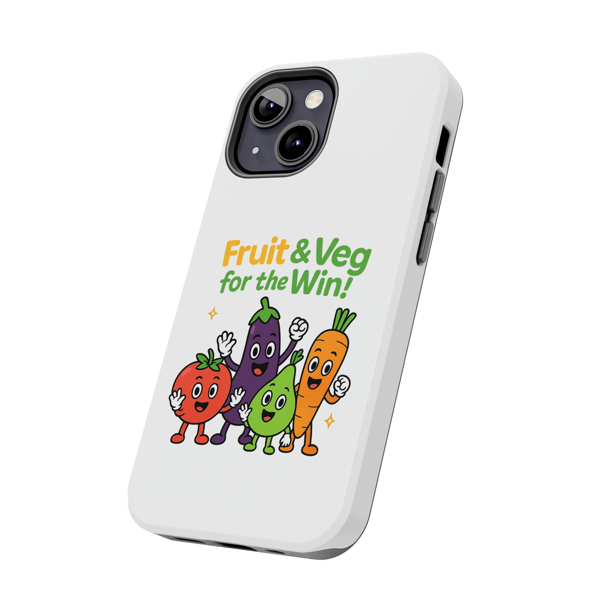 Phone Case — "Fruit & Veg for the Win!" Cute Healthy Veggie Design