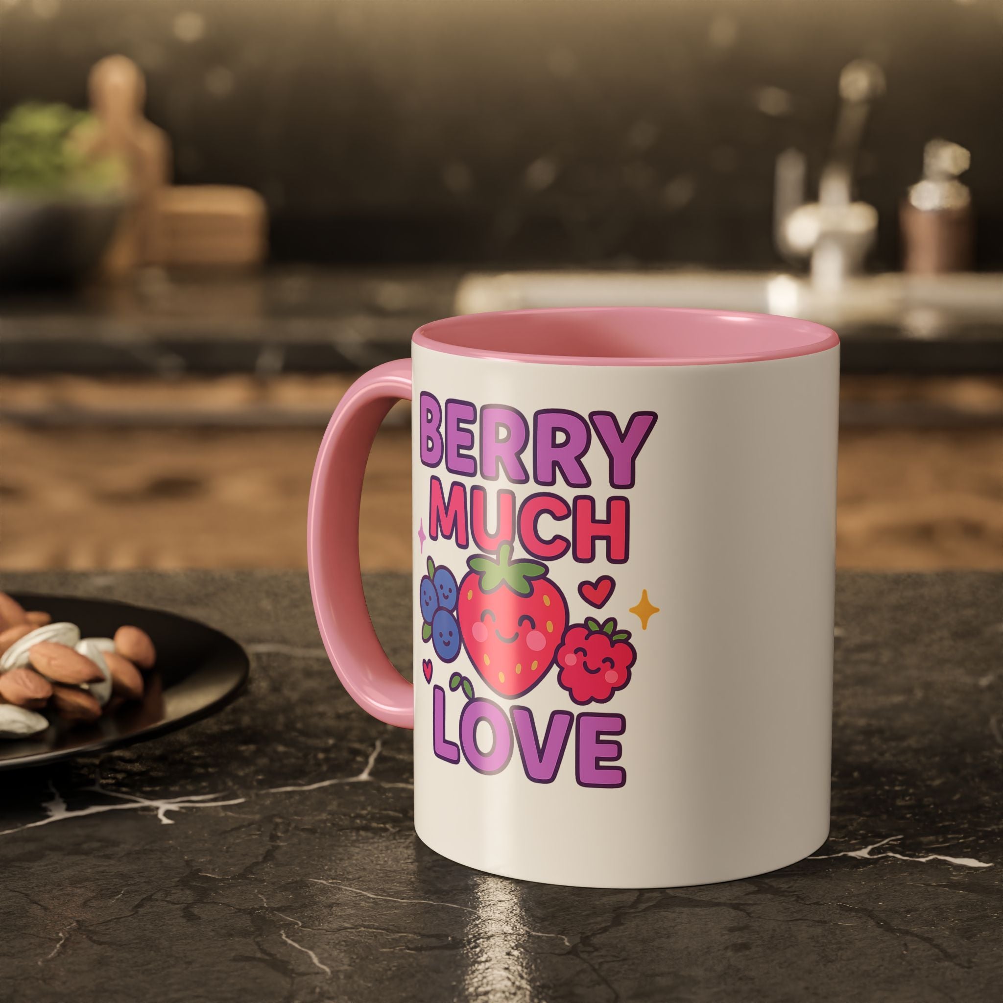 Berry Much Love Mug — Cute Fruit Cartoon Coffee Cup (11oz & 15oz)