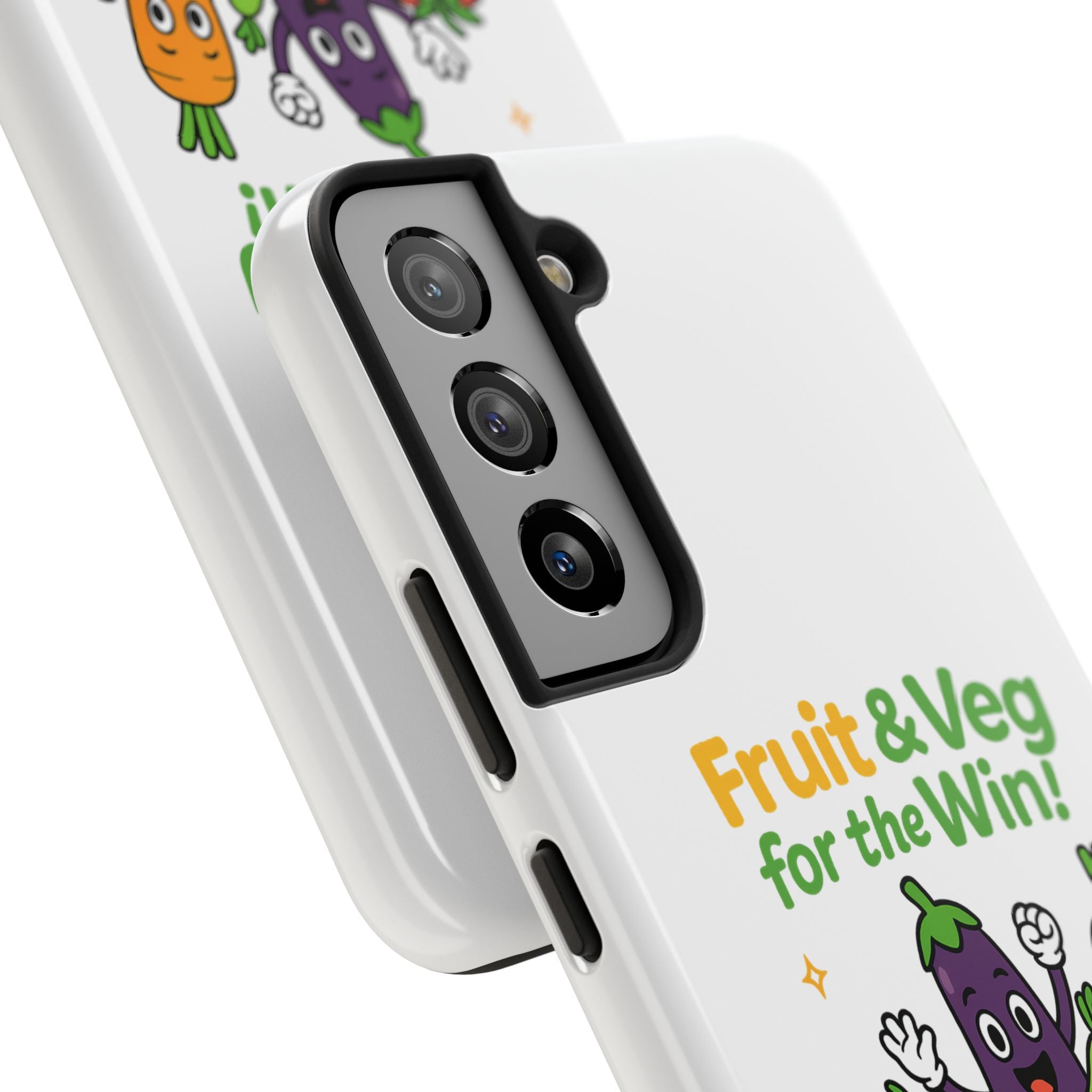 Phone Case — "Fruit & Veg for the Win!" Cute Healthy Veggie Design