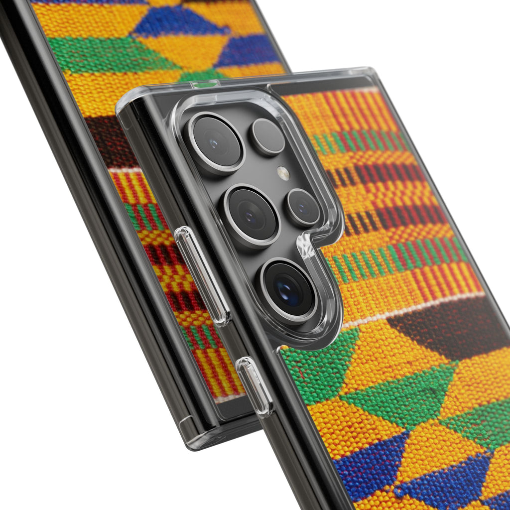 Kente Pattern Clear Impact-Resistant Phone Case