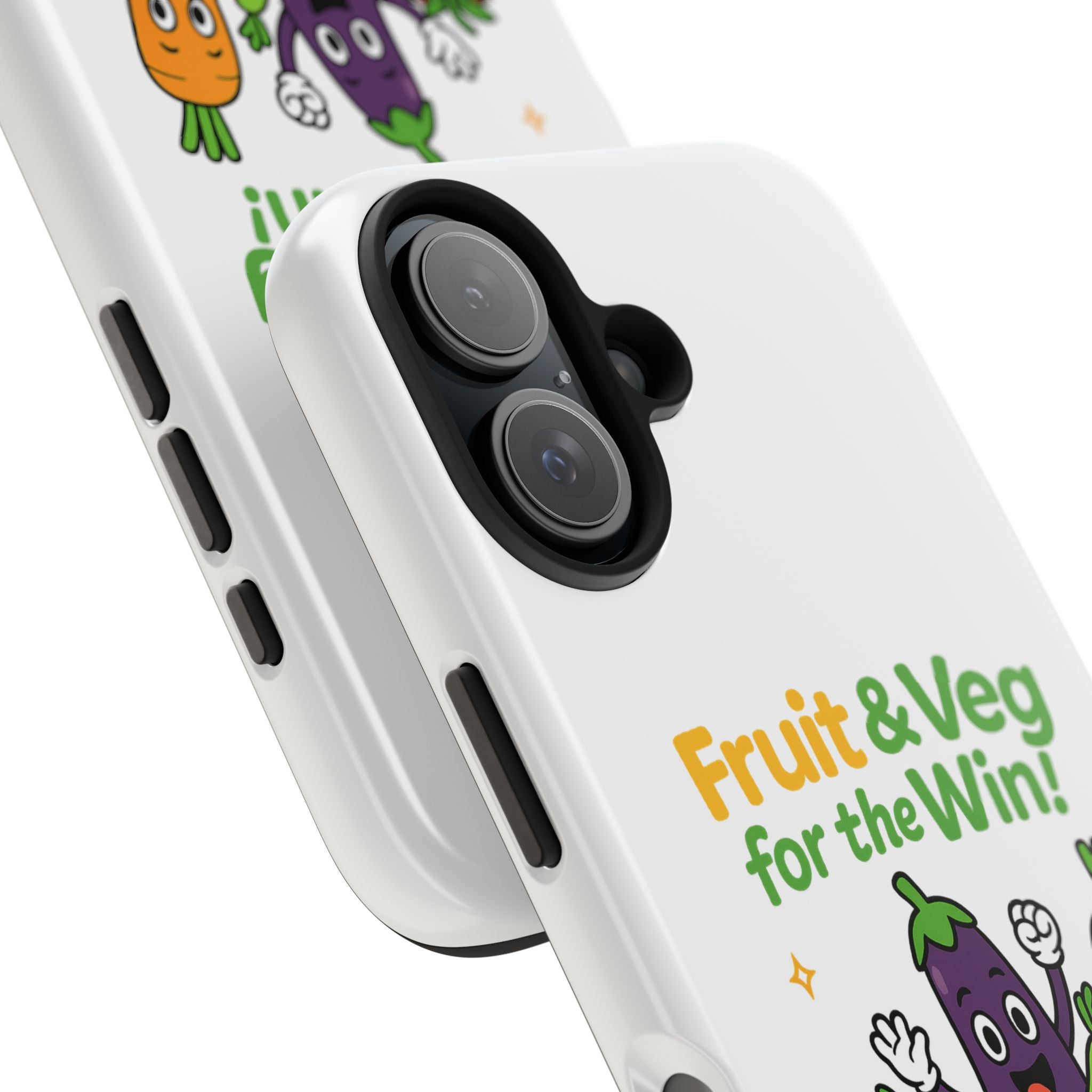 Phone Case — "Fruit & Veg for the Win!" Cute Healthy Veggie Design
