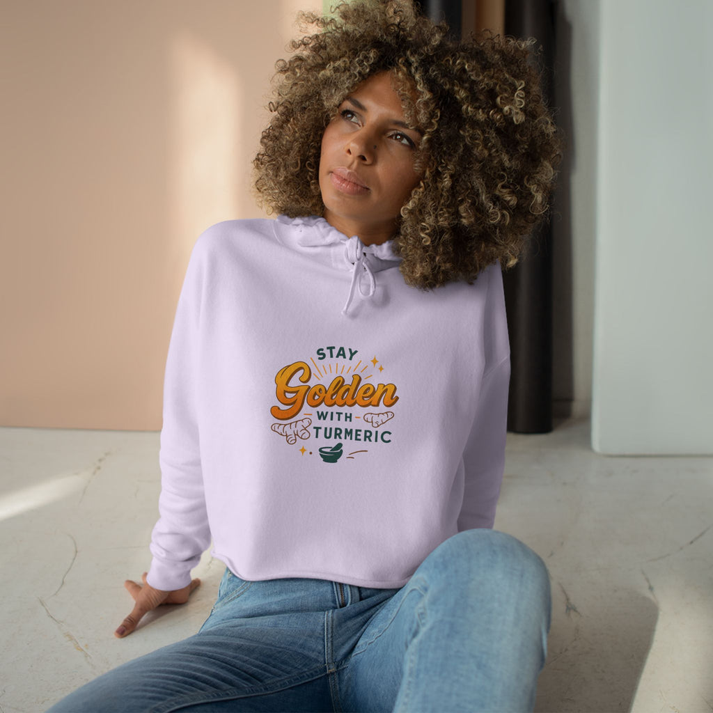 Stay Golden Crop Hoodie - Inspirational Gift for Health Enthusiasts, Trendy Activewear, Summer Fashion, Wellness Reminder, Gift for Friends