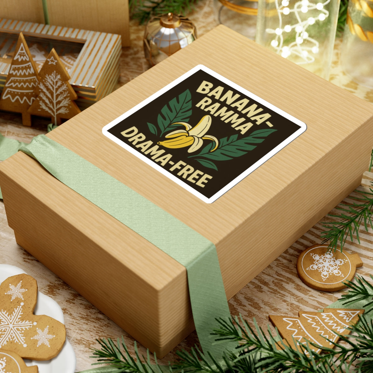 Banana-Ramma Drama-Free Stickers, Quirky Decor, Fun Gifts, Laptop Decals, Unique Party Favors, Summer Vibes