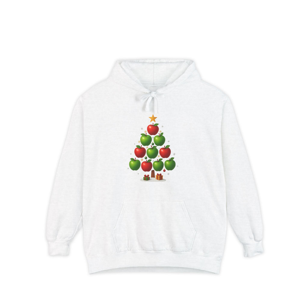 Christmas Apple Tree Hoodie — Cute Holiday Tree with Apples & Star