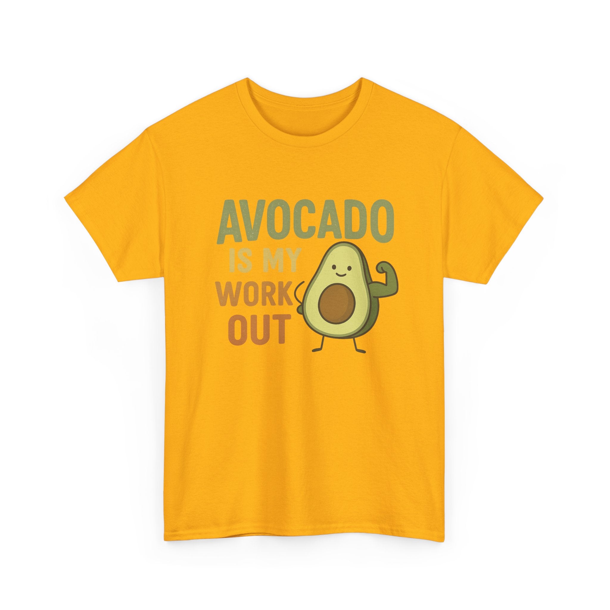 Avocado Workout Tee, Funny Fitness Shirt, Unisex Cotton Tee, Gift for Gym Lovers, Cute Food Humor Top