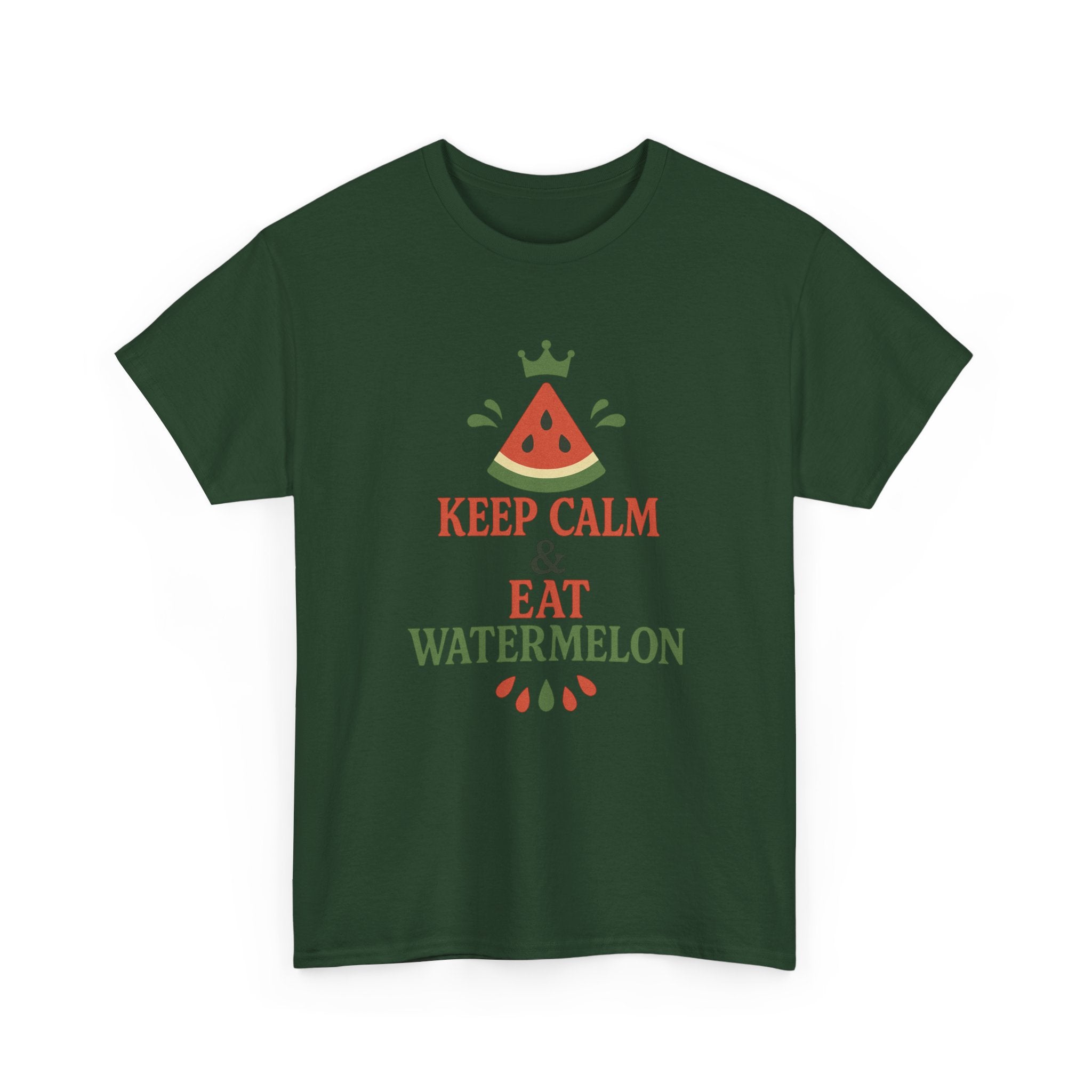 Keep Calm Watermelon Tee, Summer Shirt, Funny Graphic Tee, Relaxed Fit T-Shirt, Gifts for Food Lovers, Fun Casual Wear