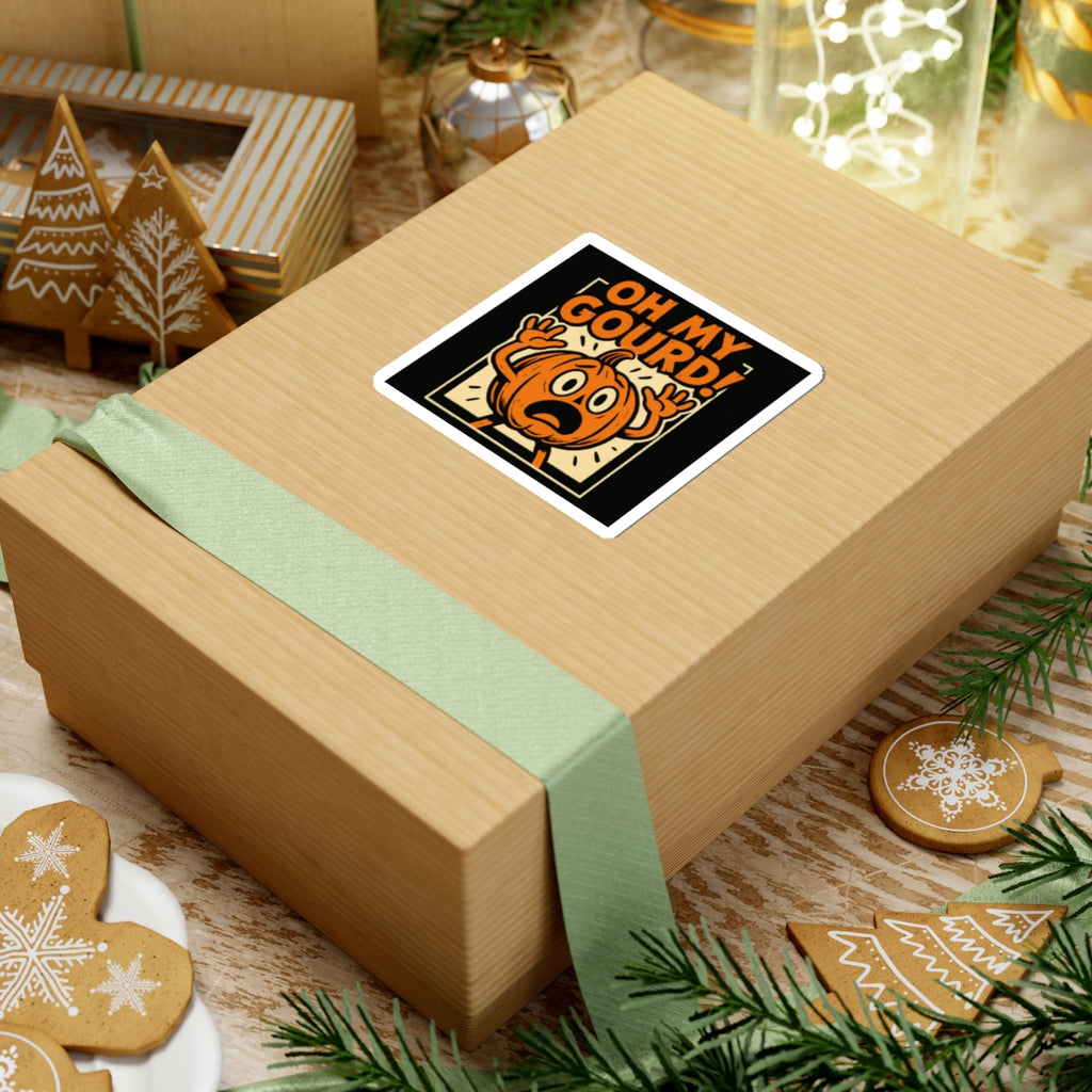 Funny Pumpkin Kiss-Cut Stickers, Customizable Fall Decor, Halloween Gift, Laptop Stickers, Holiday Cheer Decor