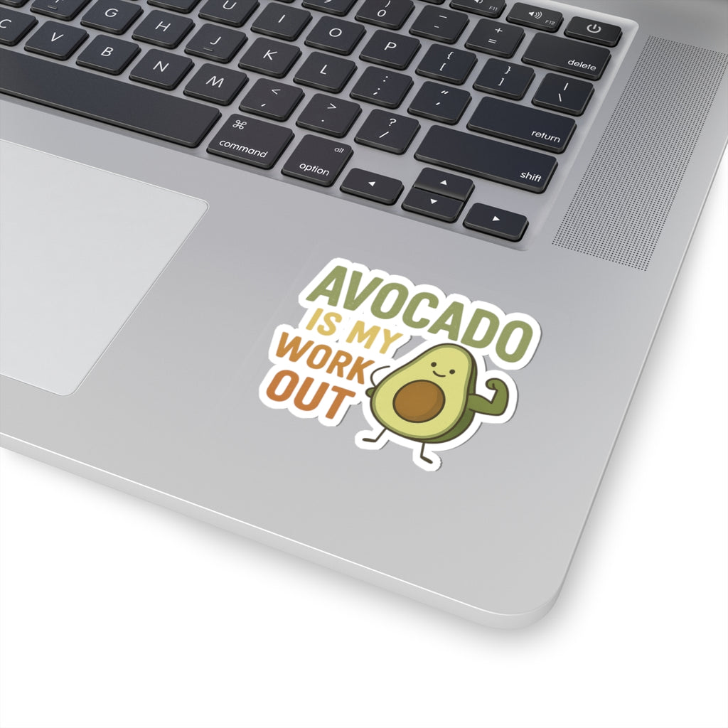 Fun Avocado Kiss-Cut Stickers, Cute Laptop Decals, Exercise Motivation, Avocado Lovers Gift, Kitchen Decor, Gym Stickers