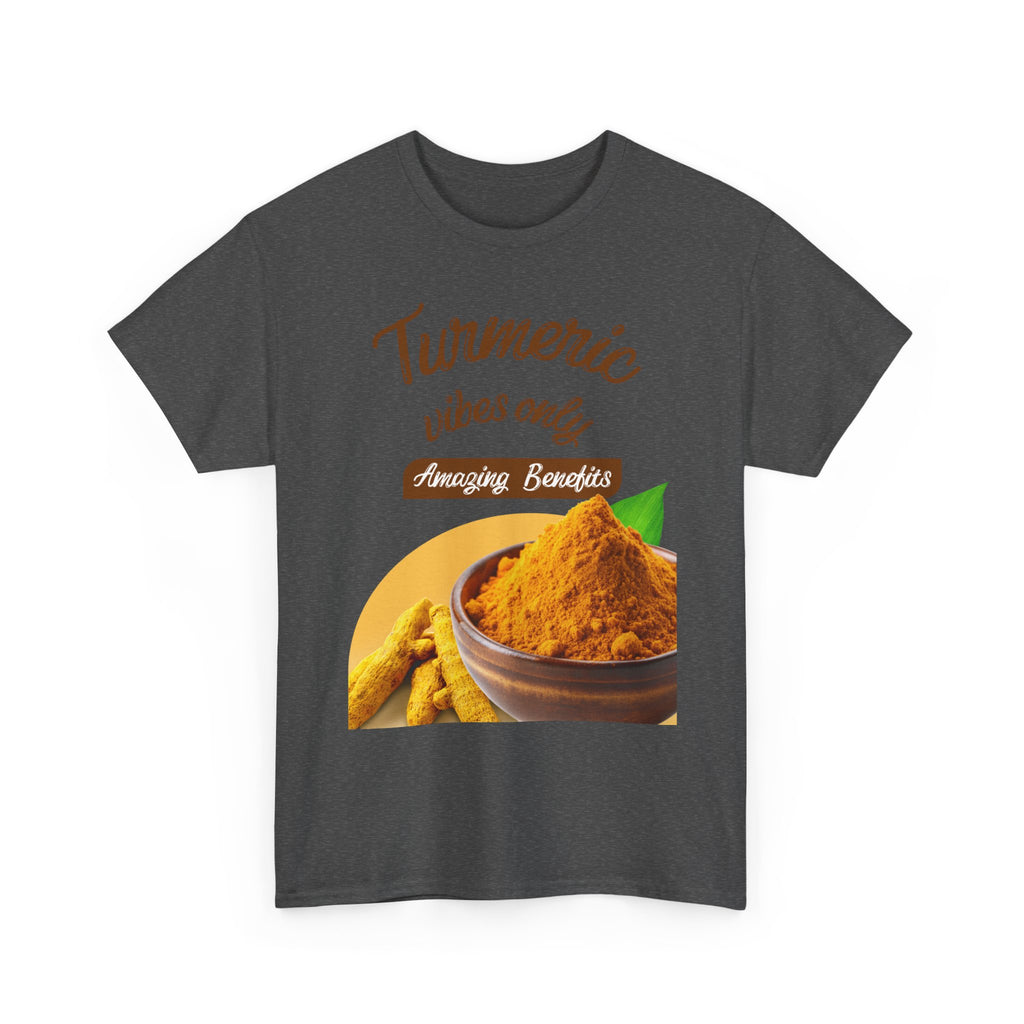 Turmeric Vibes Only Tee, Relaxed Unisex Cotton Shirt for Wellness Lovers, Great for Gifts, Health & Wellness Events, Casual Everyday Wear