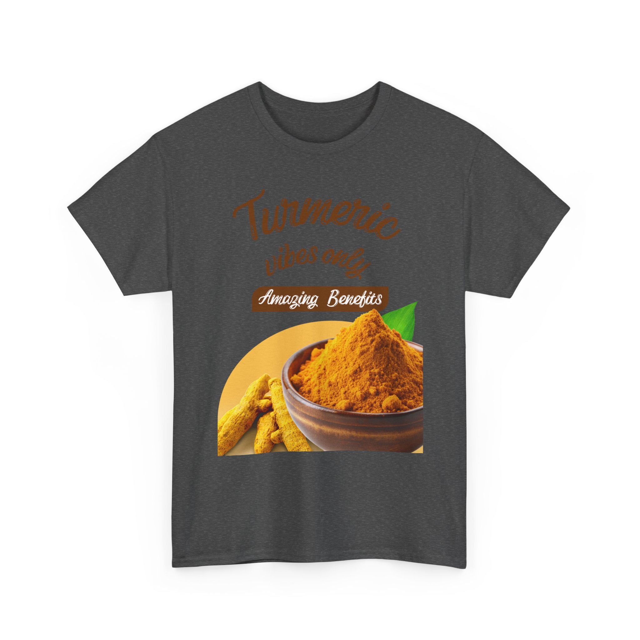 Turmeric Vibes Only Tee, Relaxed Unisex Cotton Shirt for Wellness Lovers, Great for Gifts, Health & Wellness Events, Casual Everyday Wear