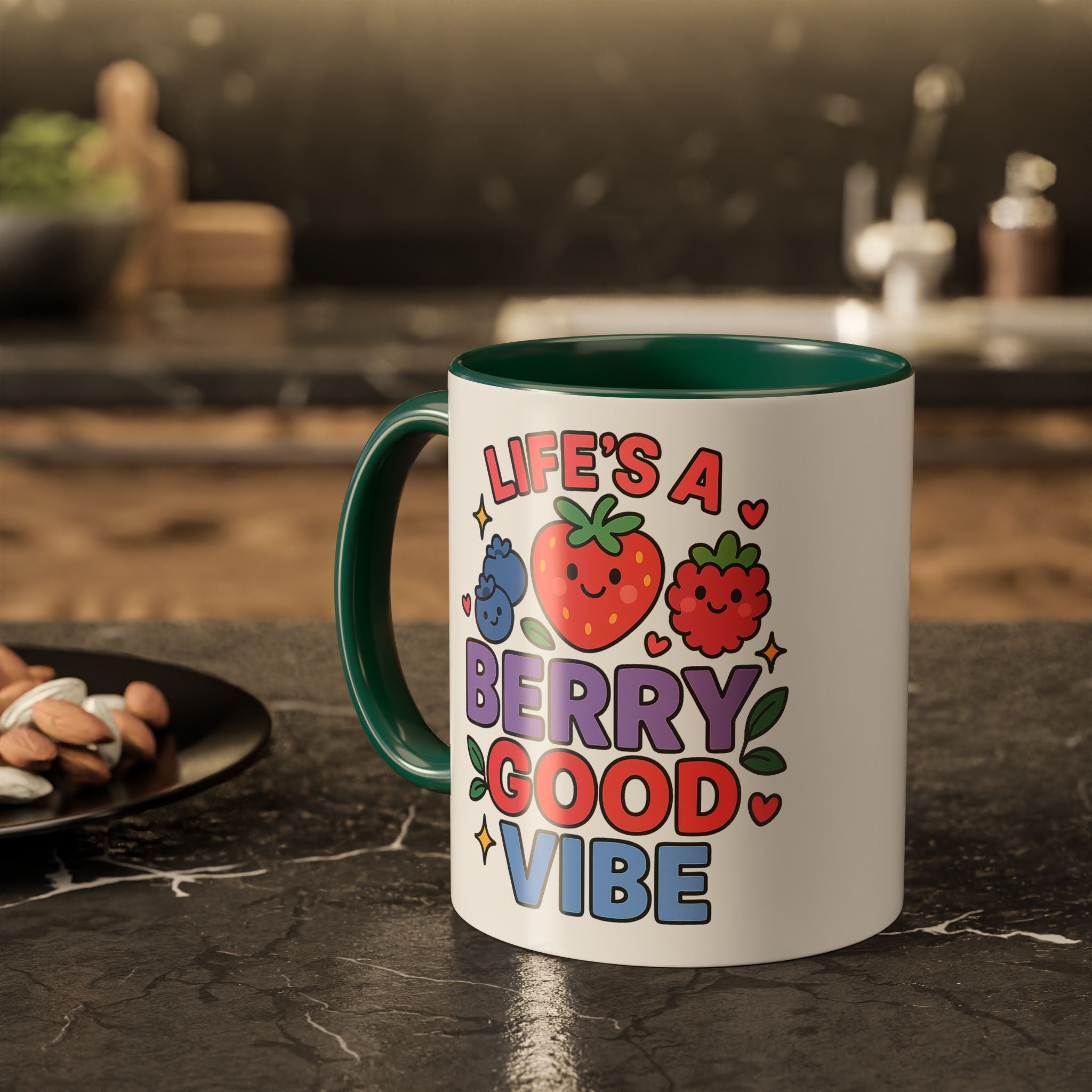 Berry Good Vibe Mug — Cute Fruit Illustration Coffee Cup (11oz & 15oz)