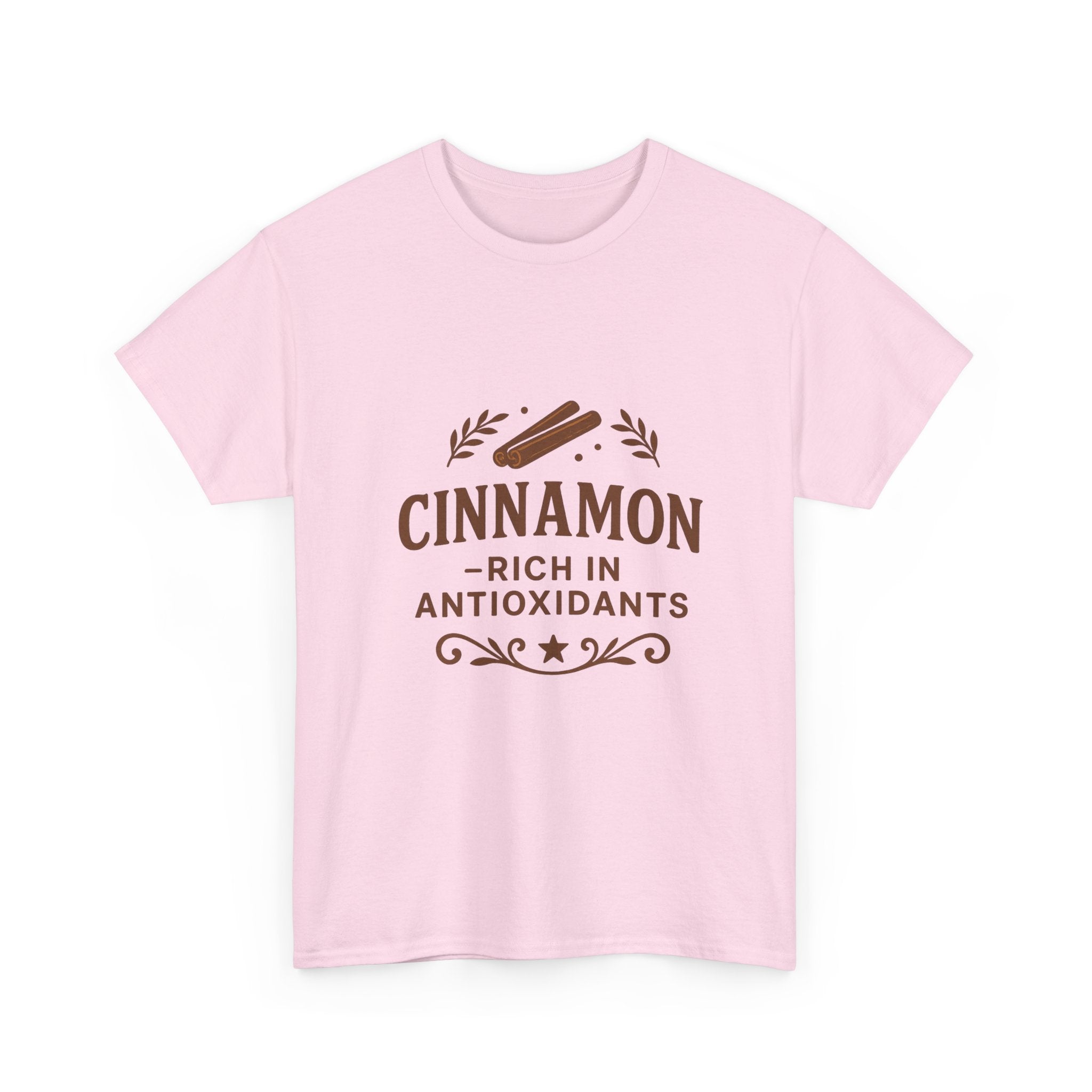 Cinnamon Antioxidant Unisex Heavy Cotton Tee, Relaxed Fit Tee, Gift for Health Enthusiasts, Casual Statement Shirt, Funny Foodie Apparel