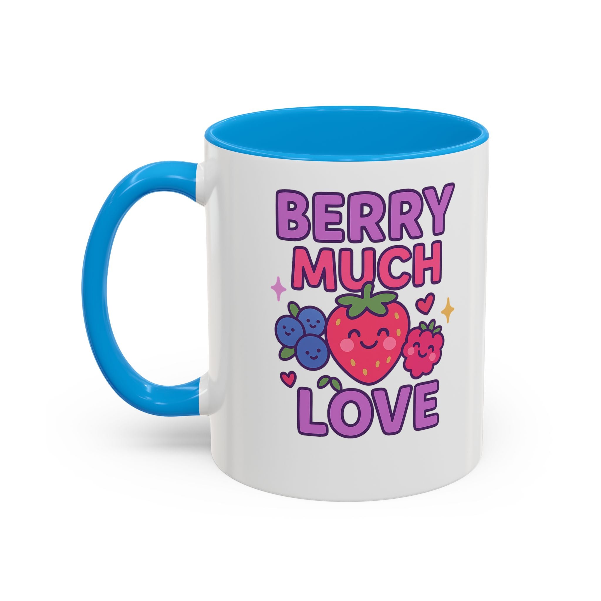 Berry Much Love Mug — Cute Fruit Cartoon Coffee Cup (11oz & 15oz)