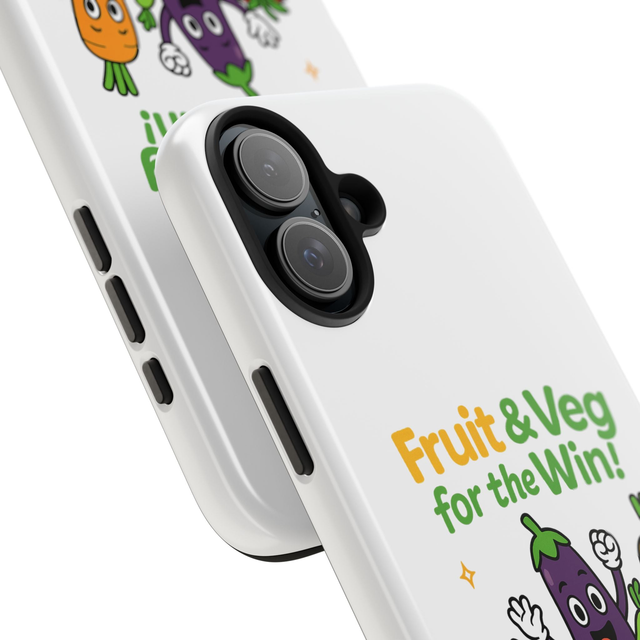 Phone Case — "Fruit & Veg for the Win!" Cute Healthy Veggie Design