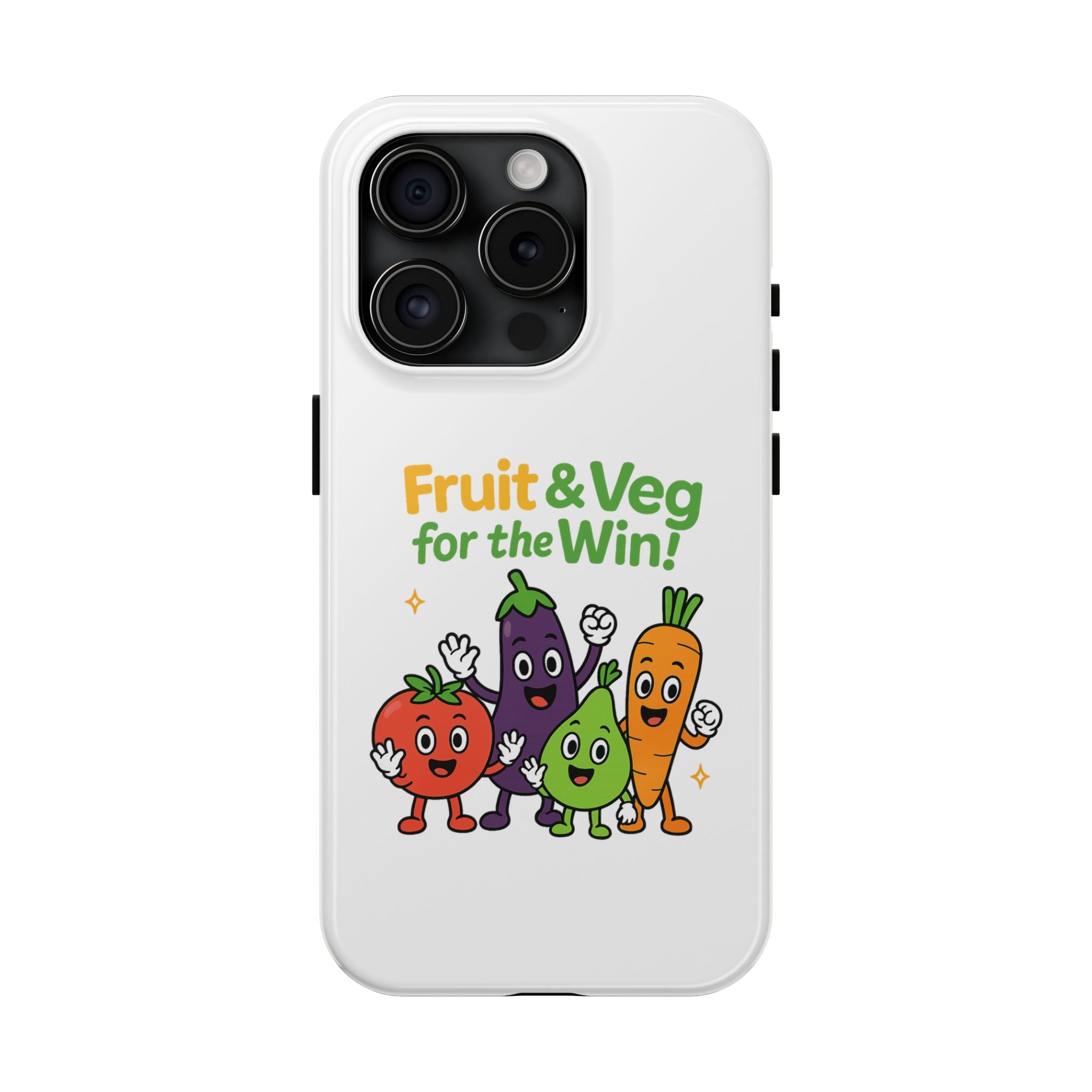 Phone Case — "Fruit & Veg for the Win!" Cute Healthy Veggie Design