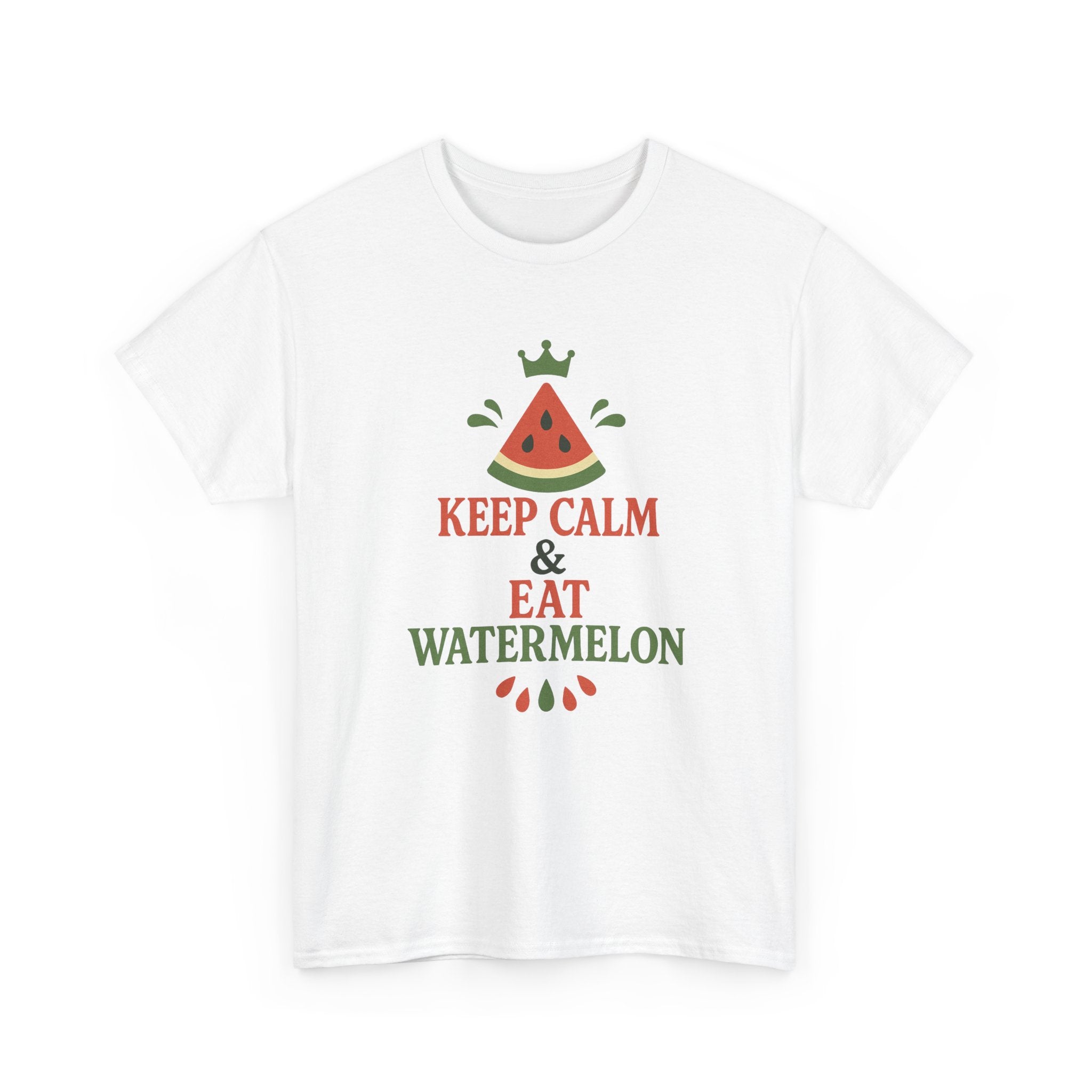 Keep Calm Watermelon Tee, Summer Shirt, Funny Graphic Tee, Relaxed Fit T-Shirt, Gifts for Food Lovers, Fun Casual Wear