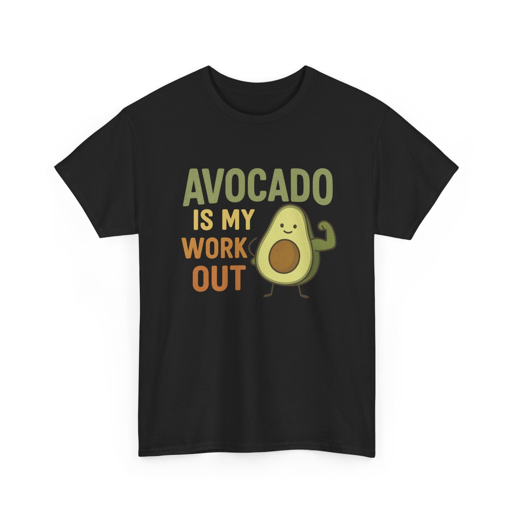 Avocado Workout Tee, Funny Fitness Shirt, Unisex Cotton Tee, Gift for Gym Lovers, Cute Food Humor Top