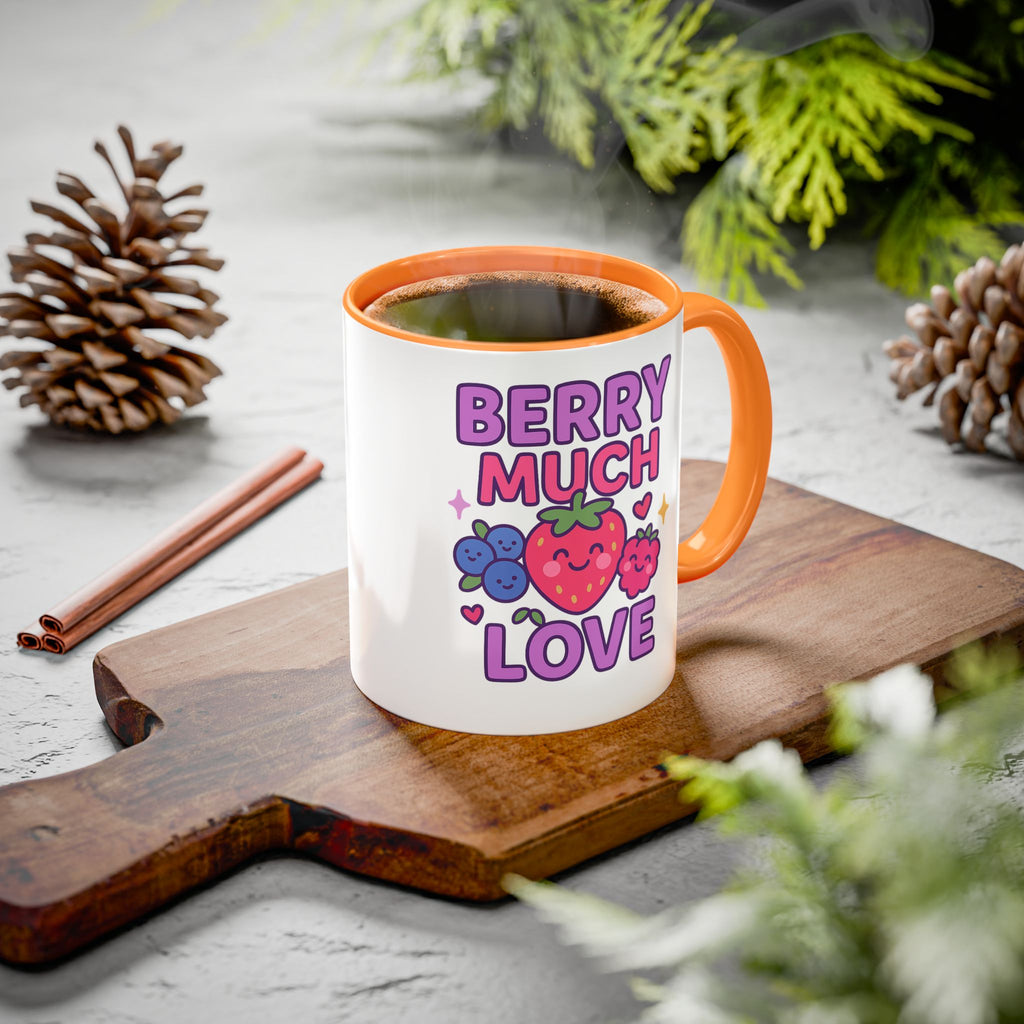 Berry Much Love Mug — Cute Fruit Cartoon Coffee Cup (11oz & 15oz)