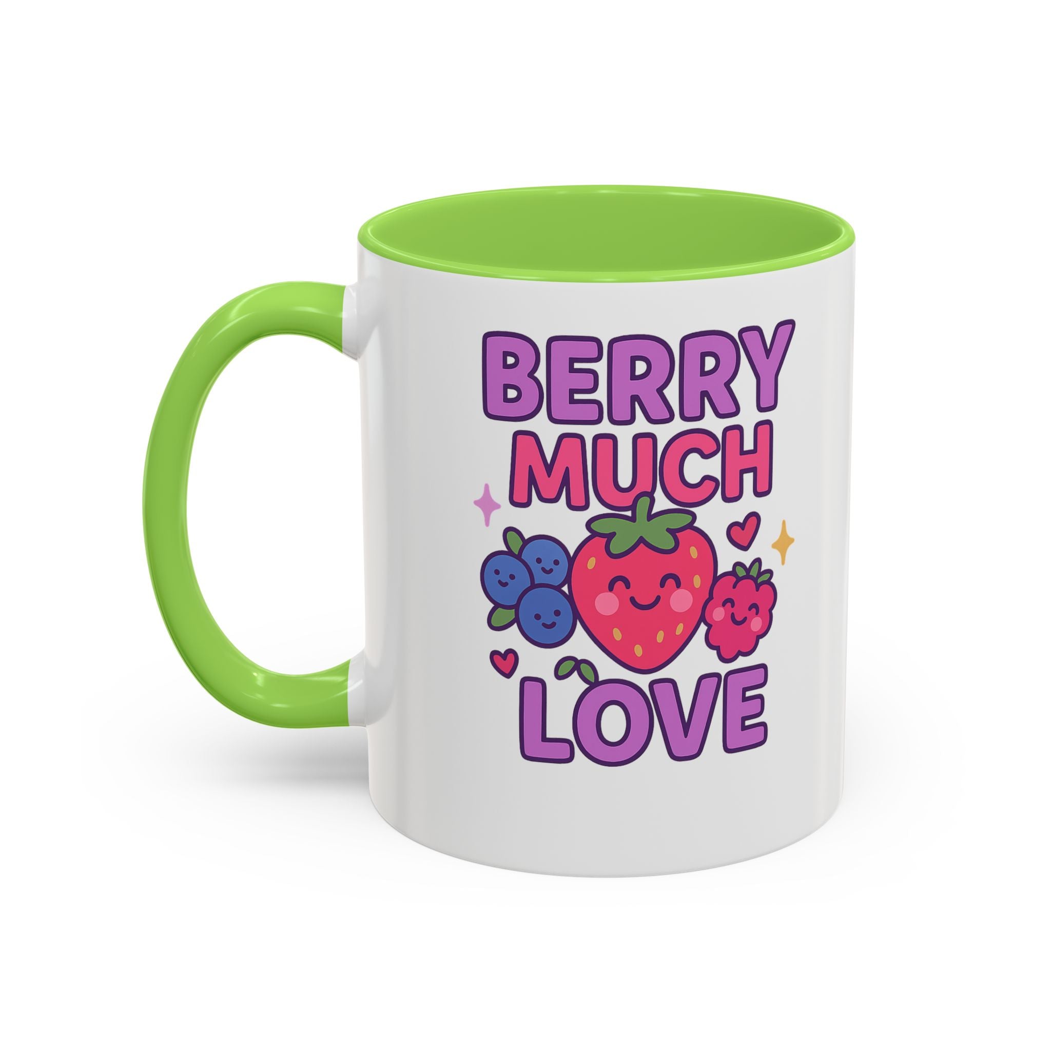 Berry Much Love Mug — Cute Fruit Cartoon Coffee Cup (11oz & 15oz)
