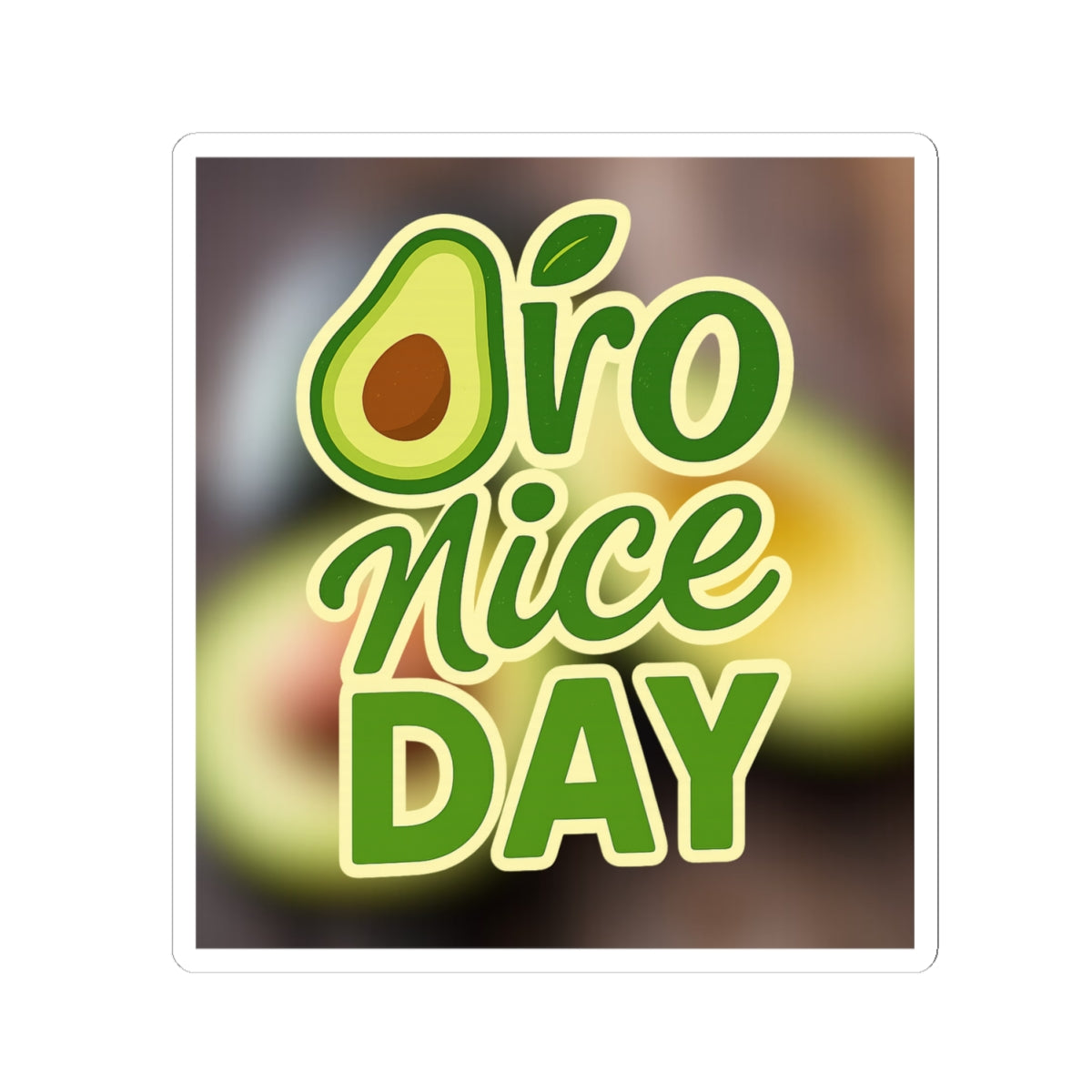 Avocado Kiss-Cut Stickers - Fun Decor for Laptops, Water Bottles, Journals, Gifts for Food Lovers, Cute Home/Office Accessories