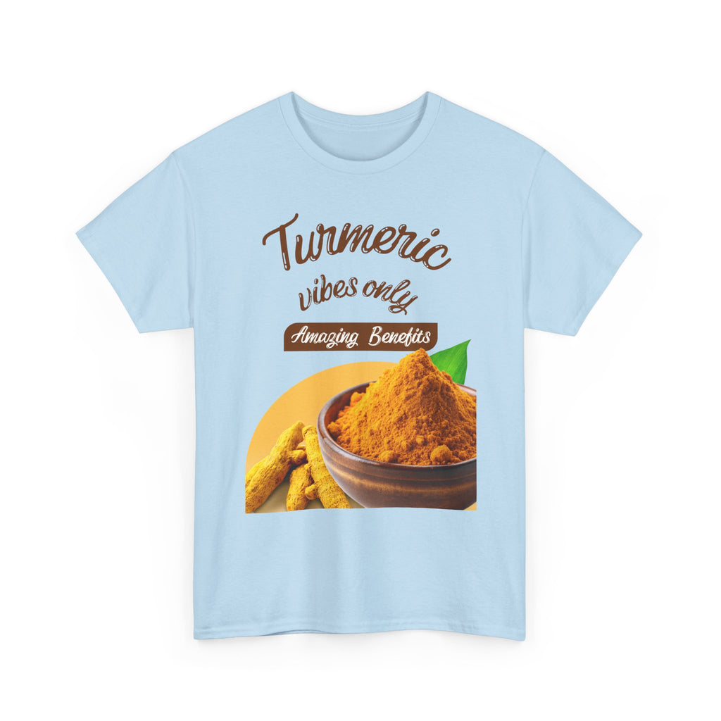 Turmeric Vibes Only Tee, Relaxed Unisex Cotton Shirt for Wellness Lovers, Great for Gifts, Health & Wellness Events, Casual Everyday Wear