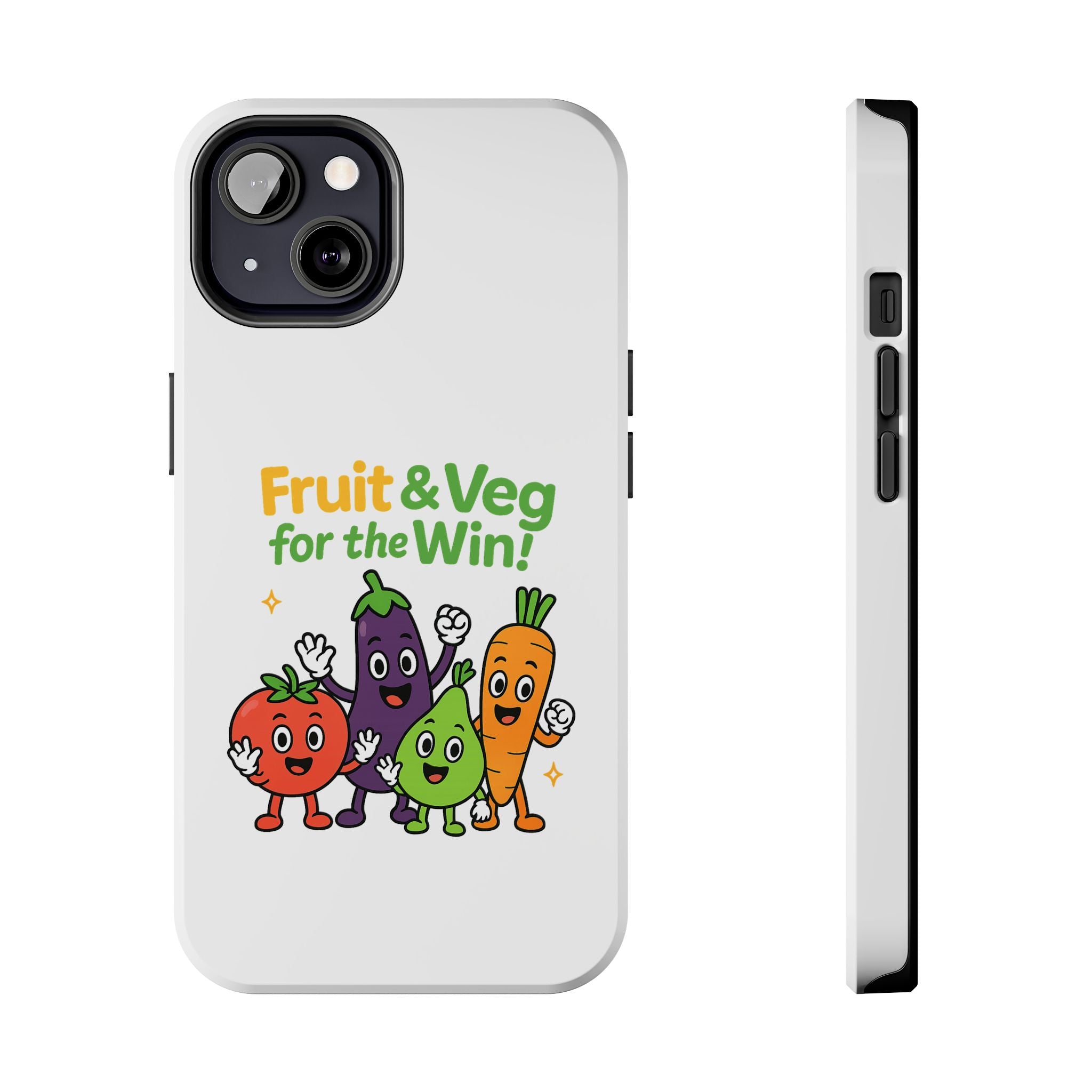 Phone Case — "Fruit & Veg for the Win!" Cute Healthy Veggie Design