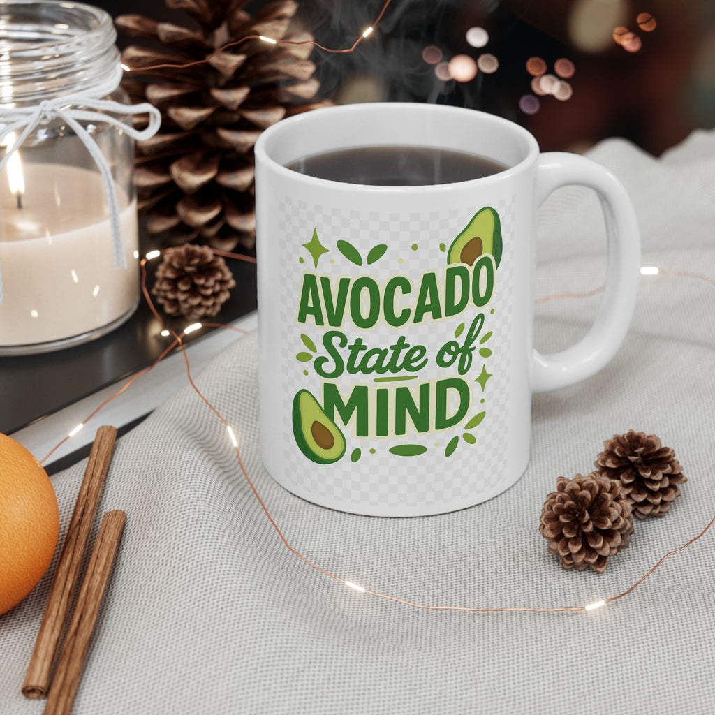 Avocado Lover Ceramic Mug – “Avo Good Day” Cute Avocado Coffee Cup (11oz & 15oz)