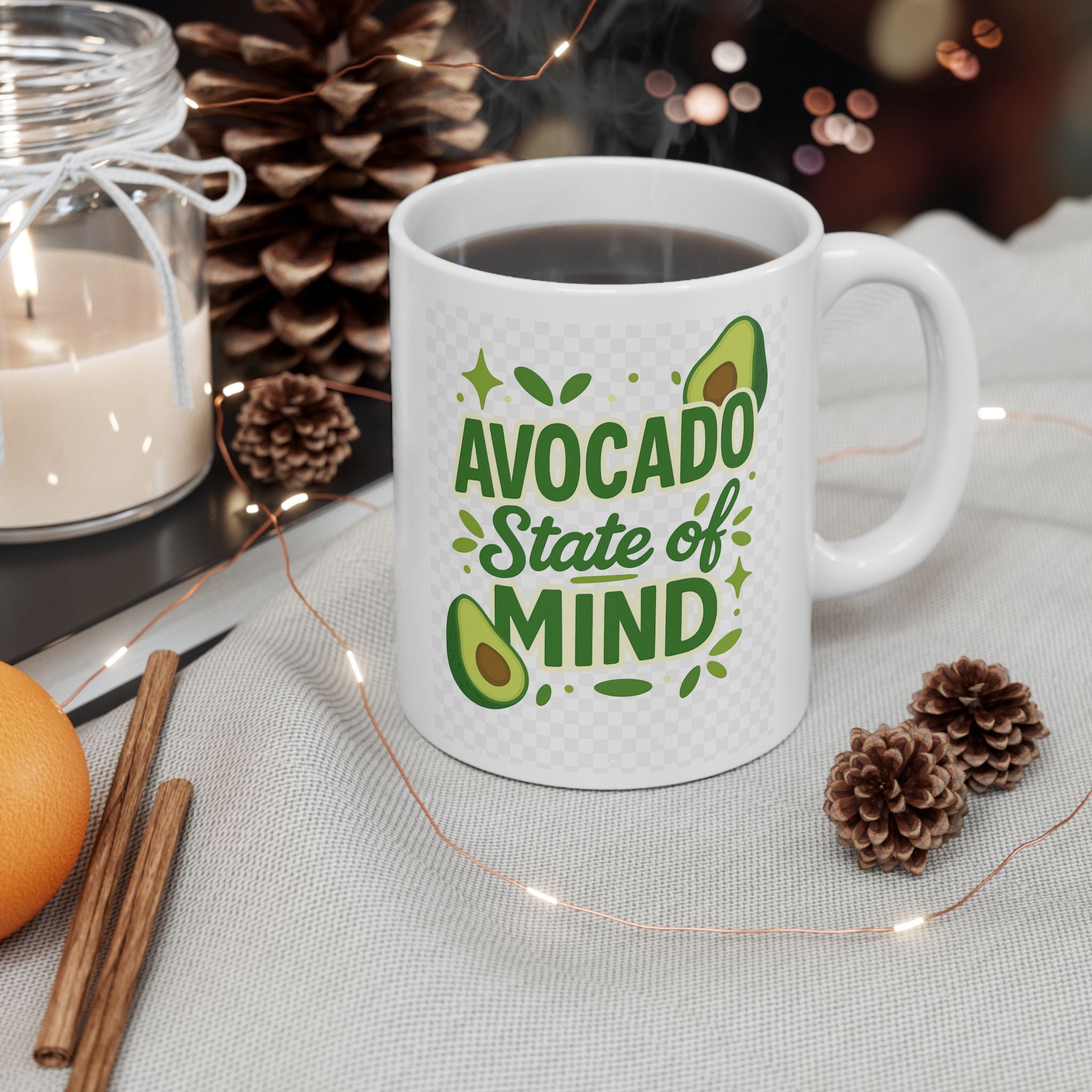 Avocado Lover Ceramic Mug – “Avo Good Day” Cute Avocado Coffee Cup (11oz & 15oz)