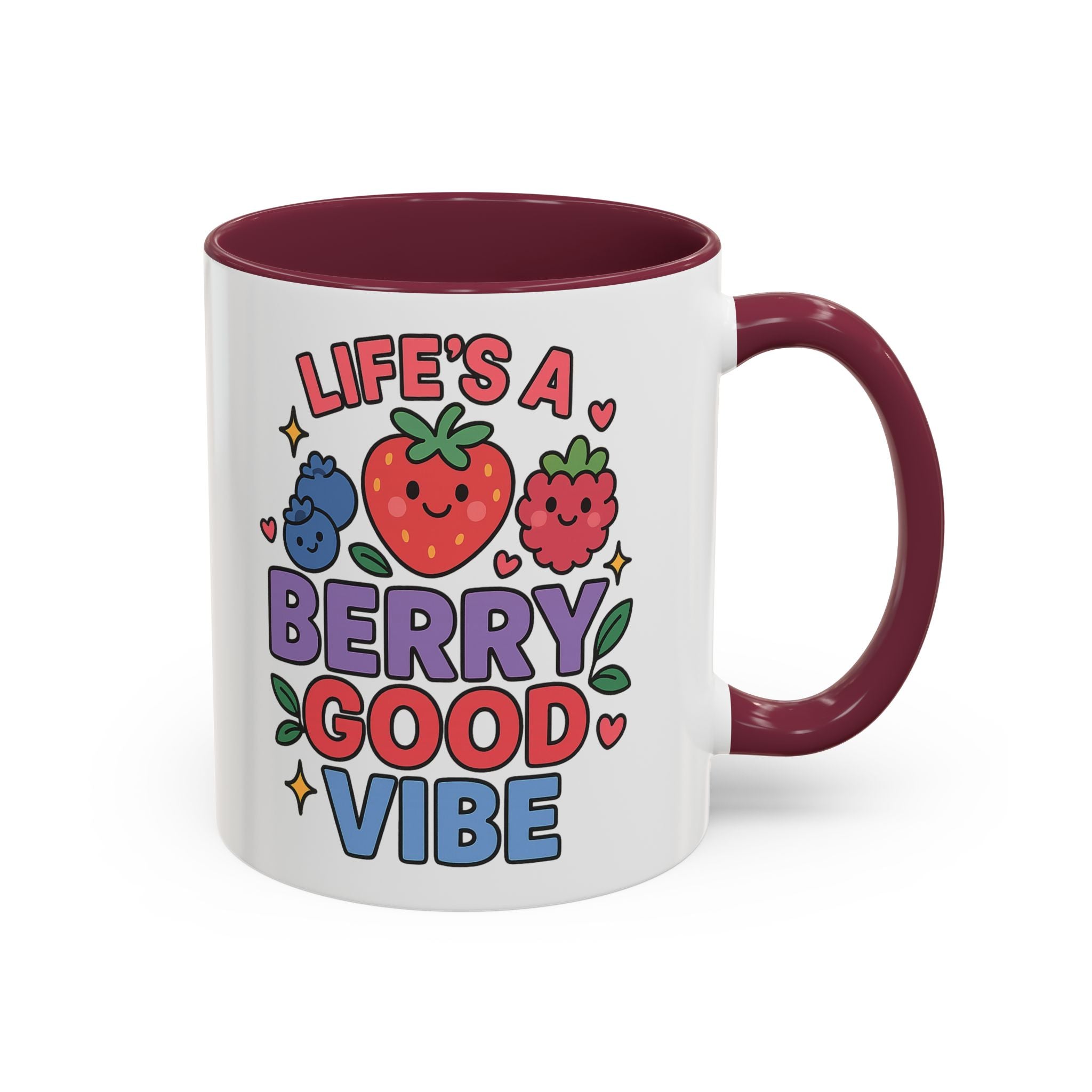 Berry Good Vibe Mug — Cute Fruit Illustration Coffee Cup (11oz & 15oz)