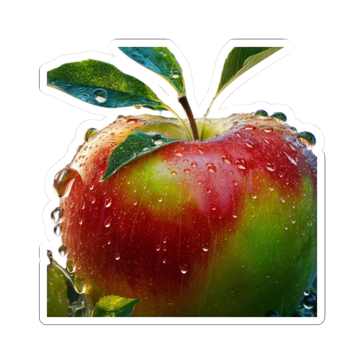 Vibrant Apple Kiss-Cut Stickers - Perfect for Laptops, Journals, Water Bottles, Gifts, and Home Decor