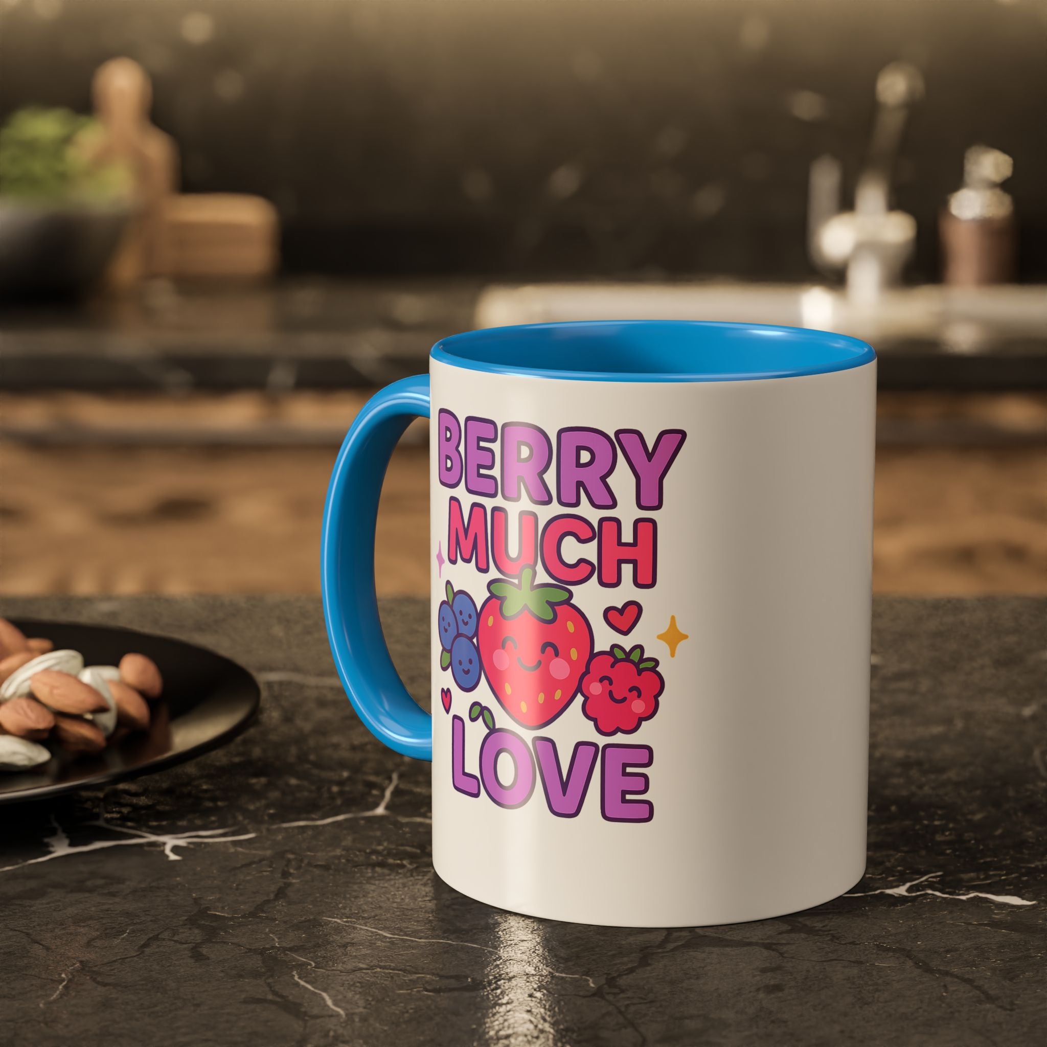 Berry Much Love Mug — Cute Fruit Cartoon Coffee Cup (11oz & 15oz)