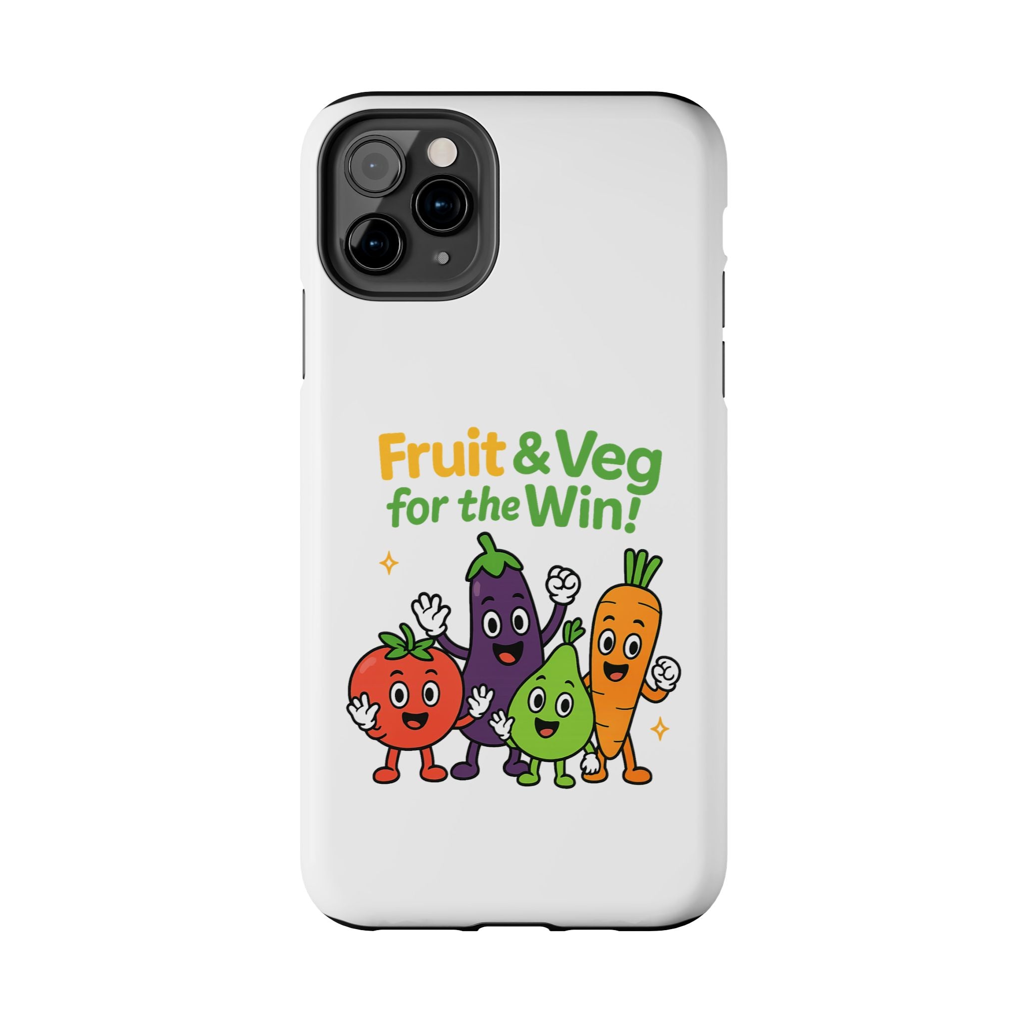 Phone Case — "Fruit & Veg for the Win!" Cute Healthy Veggie Design