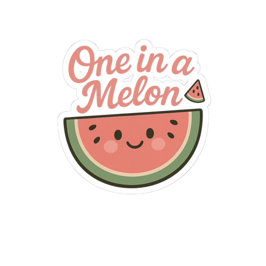 Playful Watermelon Kiss-Cut Stickers - "One in a Melon"