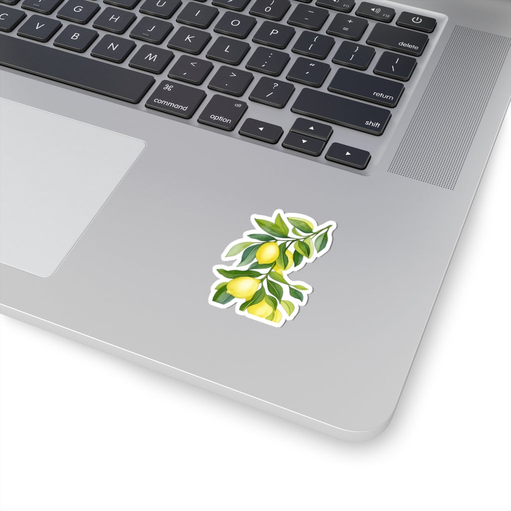Lemon Branch Kiss-Cut Stickers, Fresh Fruit Decor, Laptop Stickers, Eco-Friendly Gifts, Botanical Art, Summer Vibes