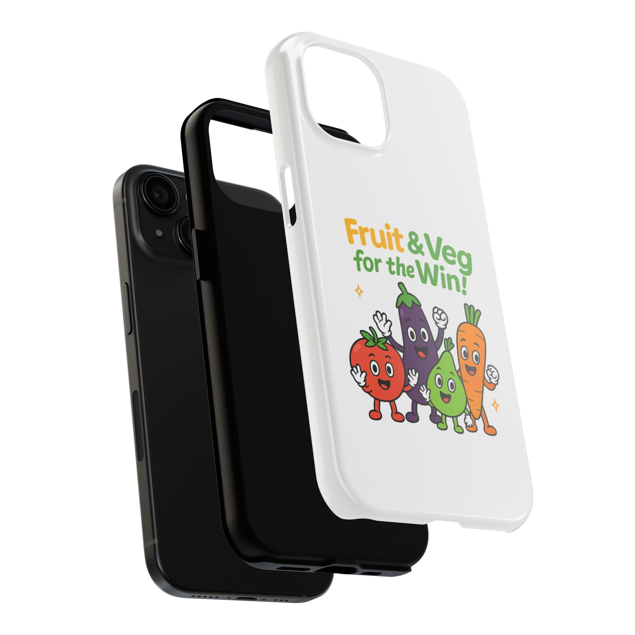Phone Case — "Fruit & Veg for the Win!" Cute Healthy Veggie Design
