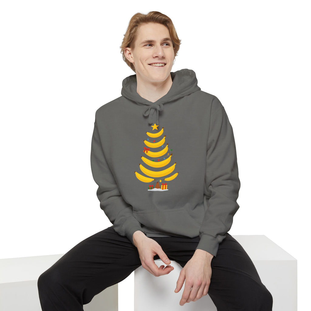 Banana Christmas Tree Hoodie — Novelty Holiday Sweatshirt