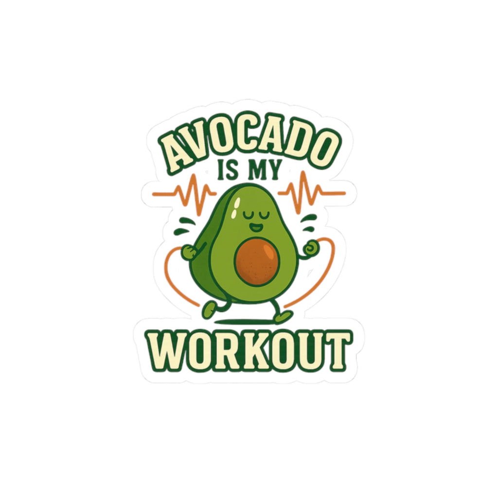 Avocado Workout Stickers, Funny Fitness Stickers, Laptop Decals, Cute Avocado Art, Wellness Gifts