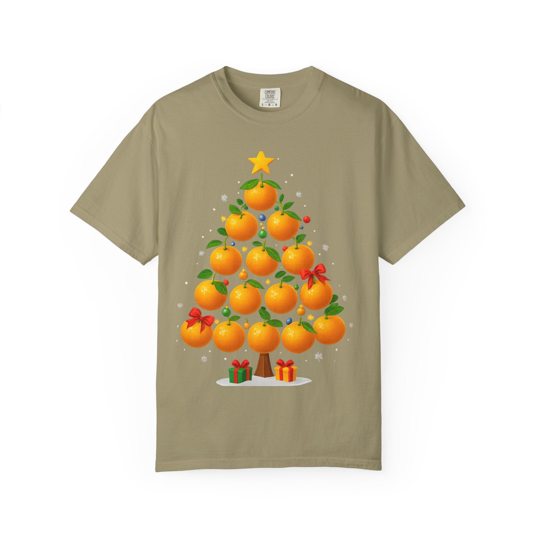 Orange Christmas Tree T-Shirt — Festive Citrus Holiday Tee