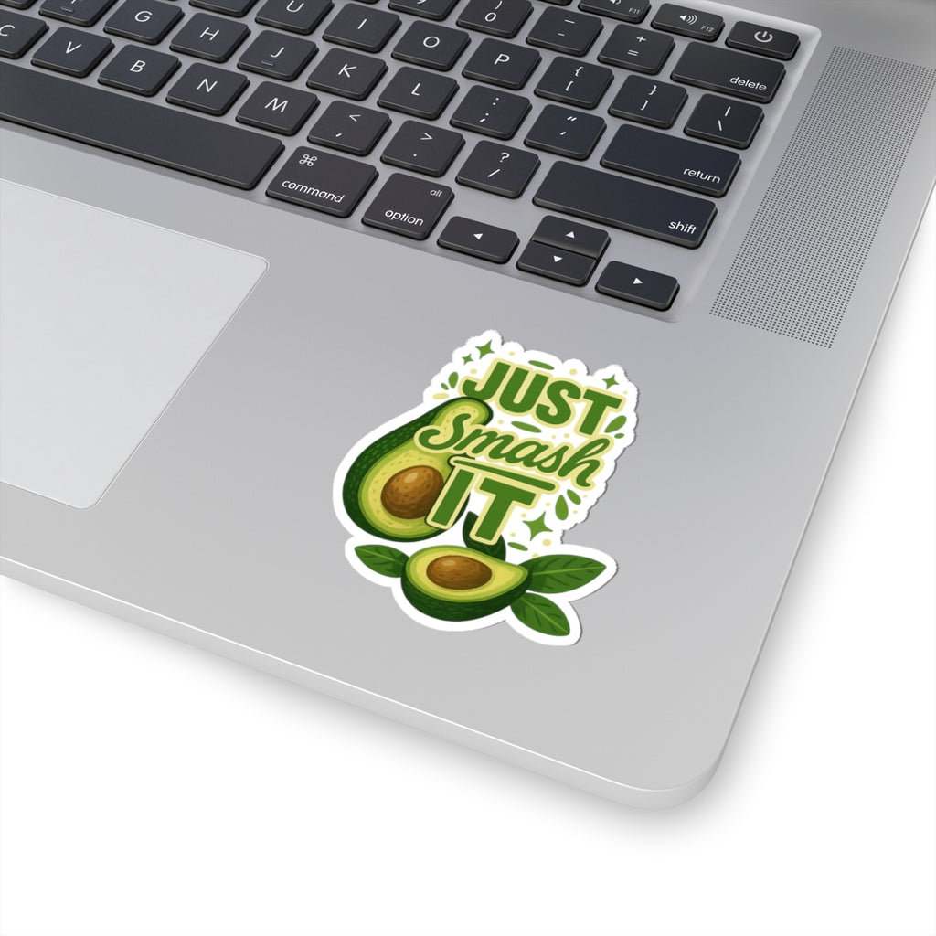 Avocado Kiss-Cut Stickers for Fun Decor, Just Smash It Design, Perfect for Laptops, Journals, Gifts, Party Favors, Wall Art