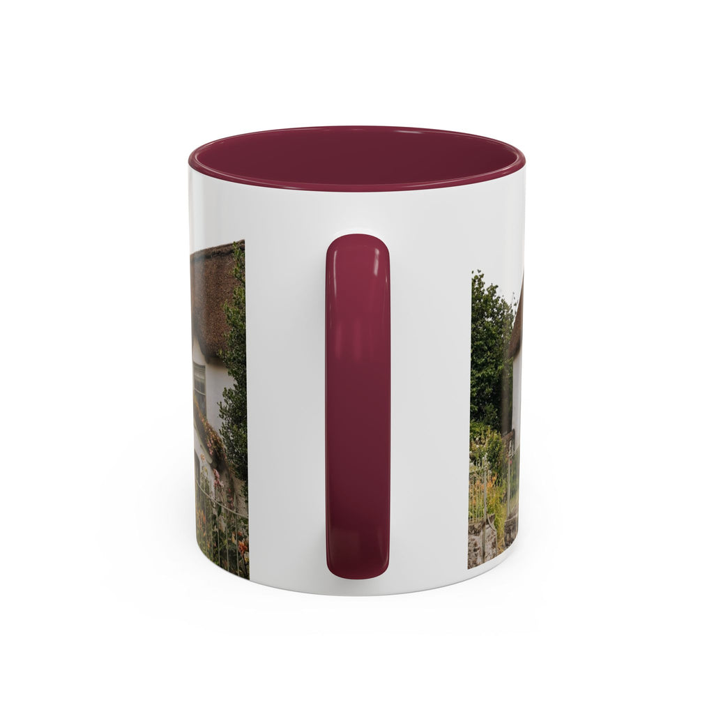 Thatched Cottage Photo Mug (11oz & 15oz) — Cozy English Cottage Scenic Coffee Cup