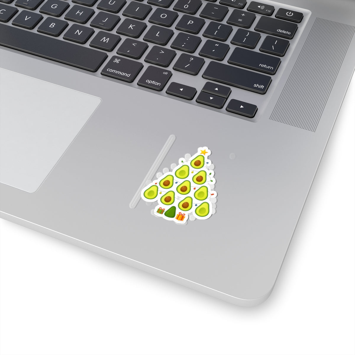 Avocado Christmas Tree Sticker — Festive Kiss-Cut Avocado Holiday Decal