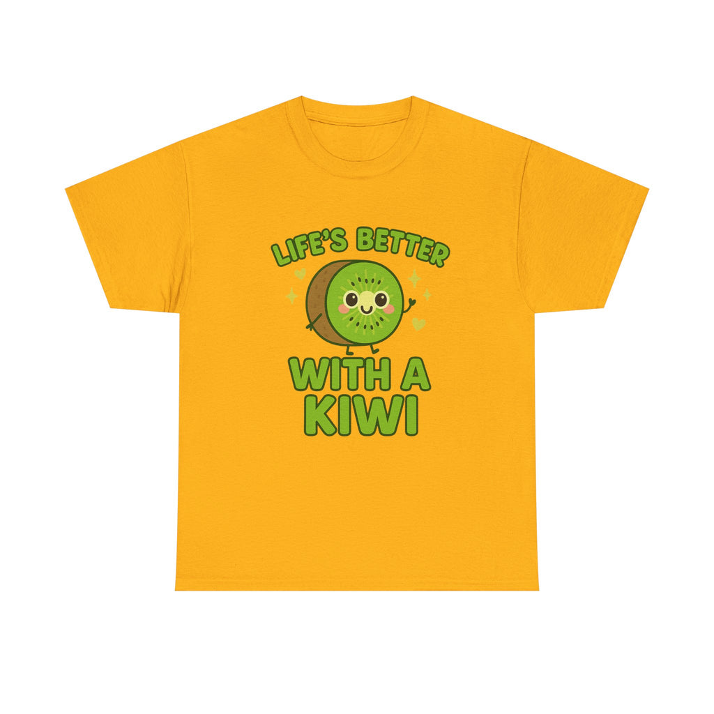 Playful Kiwi Tee - Life's Better with a Kiwi, Fun T-Shirt, Unisex Cotton Shirt, Gift for Fruit Lovers, Cute Apparel