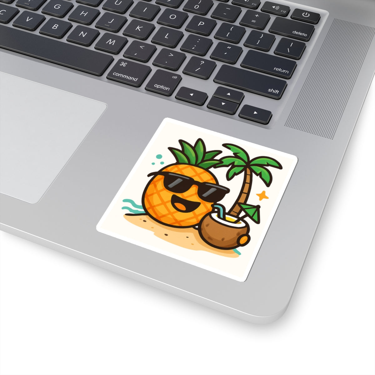 Tropical Pineapple Kiss-Cut Stickers | Fun Summer Decor, Laptop Stickers, Beach Party Favors, Gift for Ocean Lovers